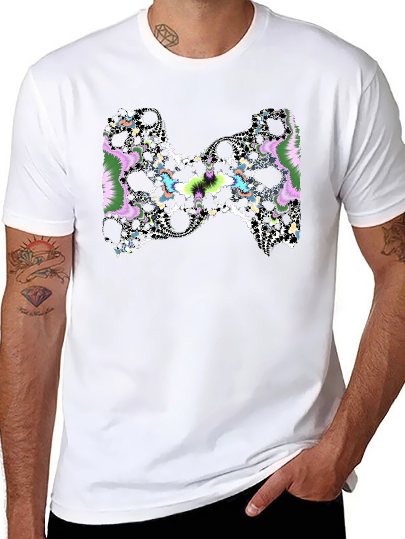 Fractal Design Tee - Black Casual Shirt