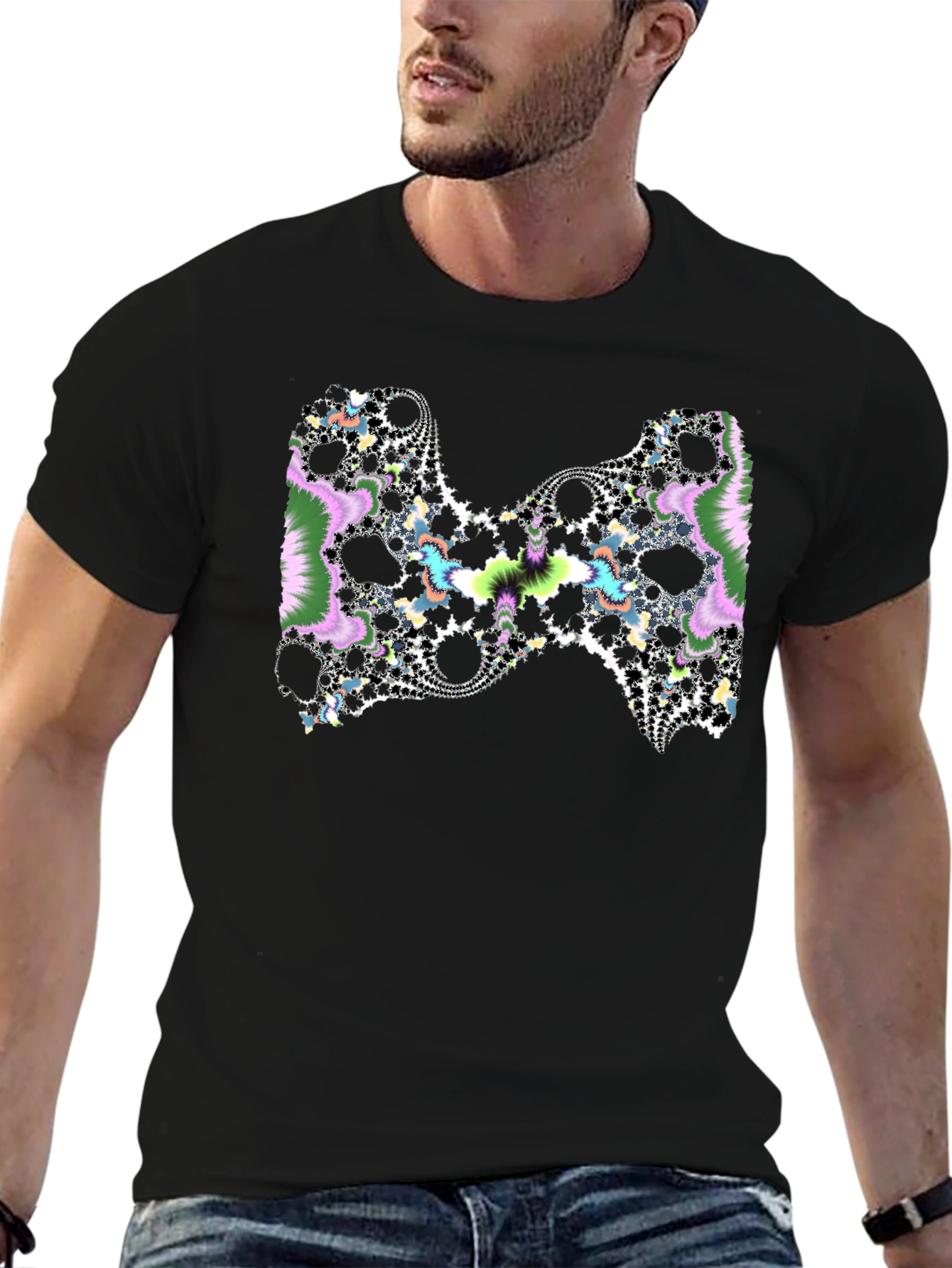 Fractal Design Tee - Black Casual Shirt