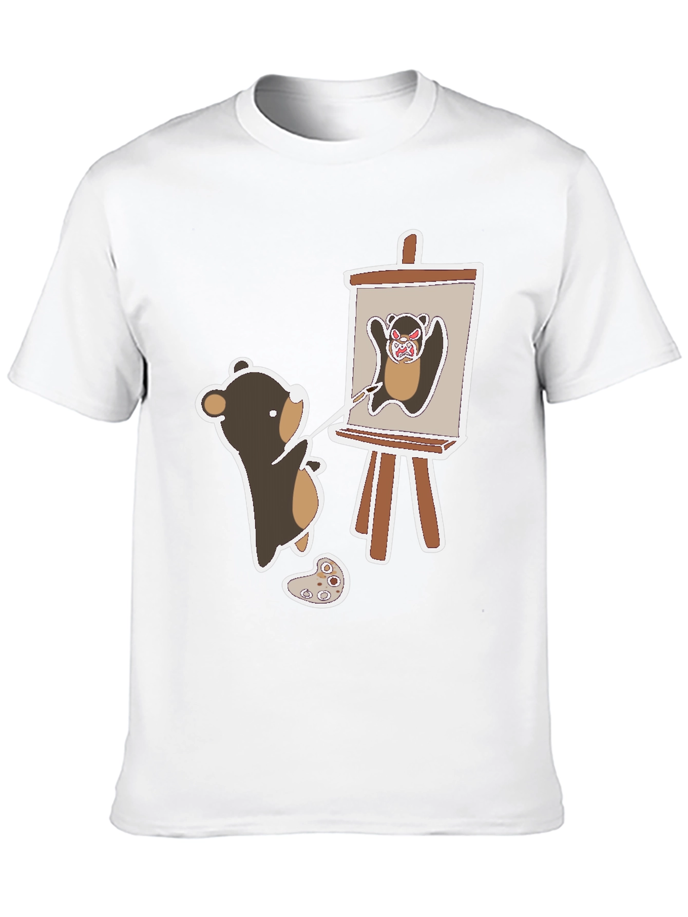 Bear Artist T-Shirt - Painting Bear Design