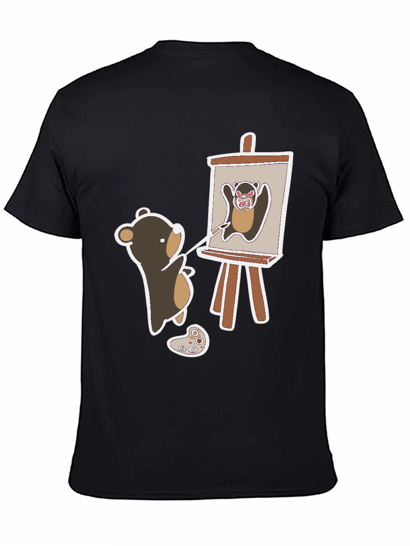 Bear Artist T-Shirt - Painting Bear Design