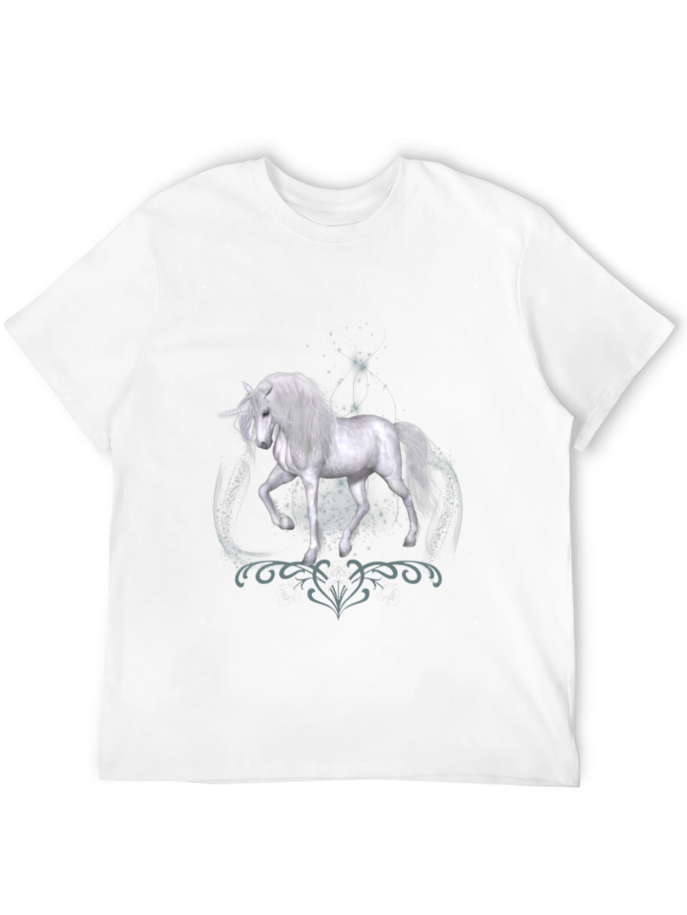 Unicorn Graphic Print Black T-Shirt