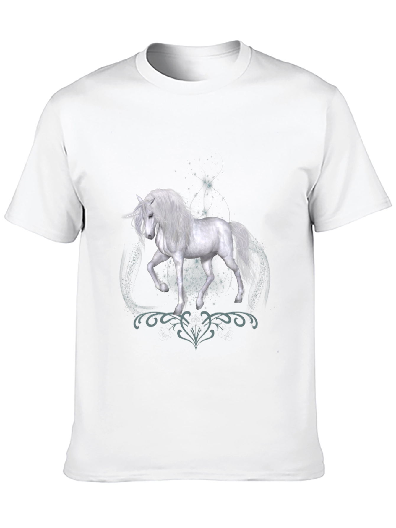 Unicorn Graphic Print Black T-Shirt