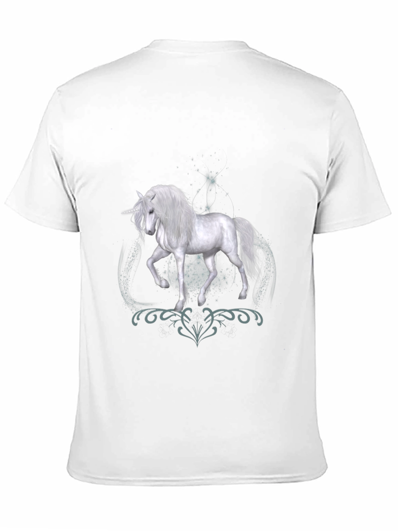 Unicorn Graphic Print Black T-Shirt