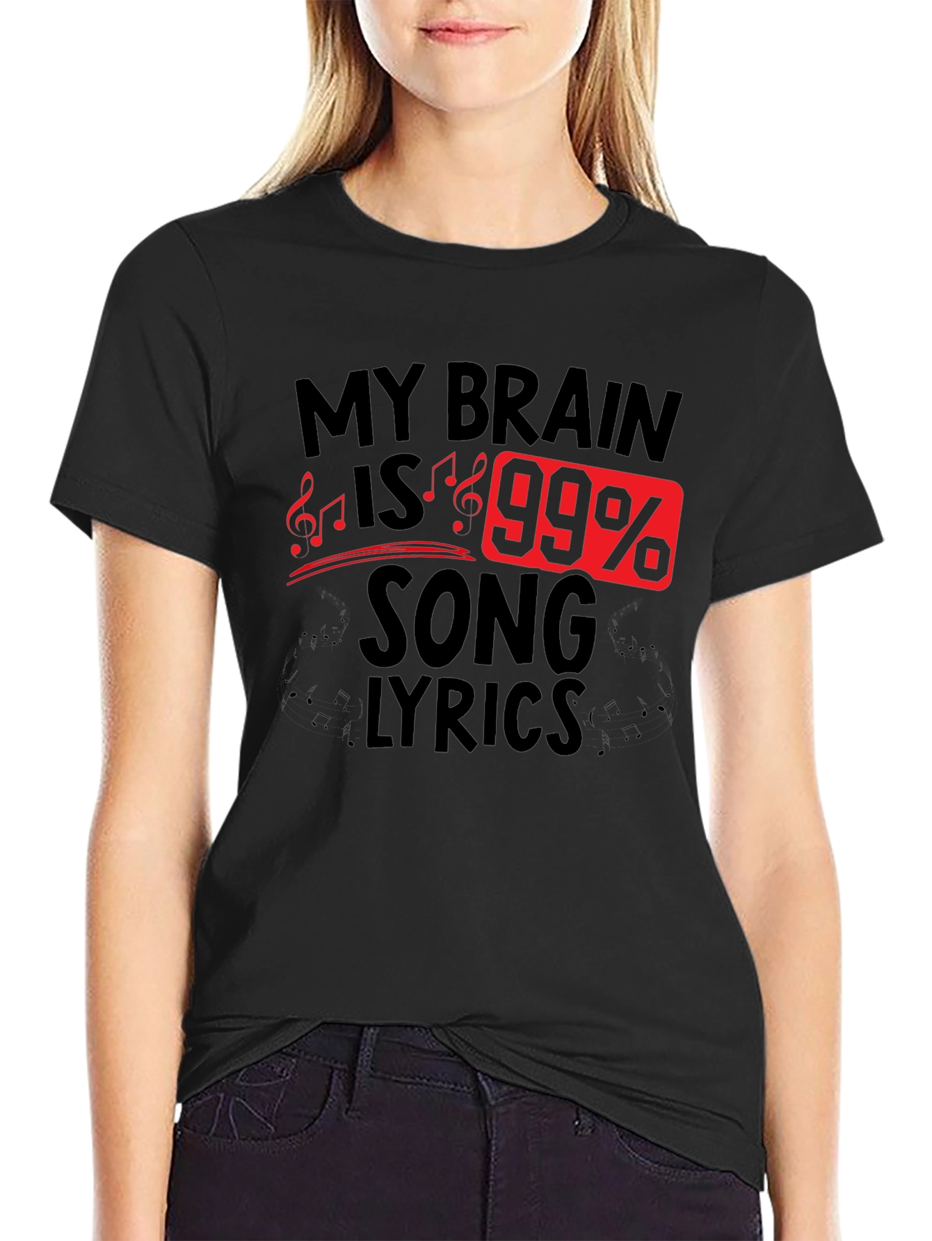 My Brain Is 99% Song Lyrics T-Shirt