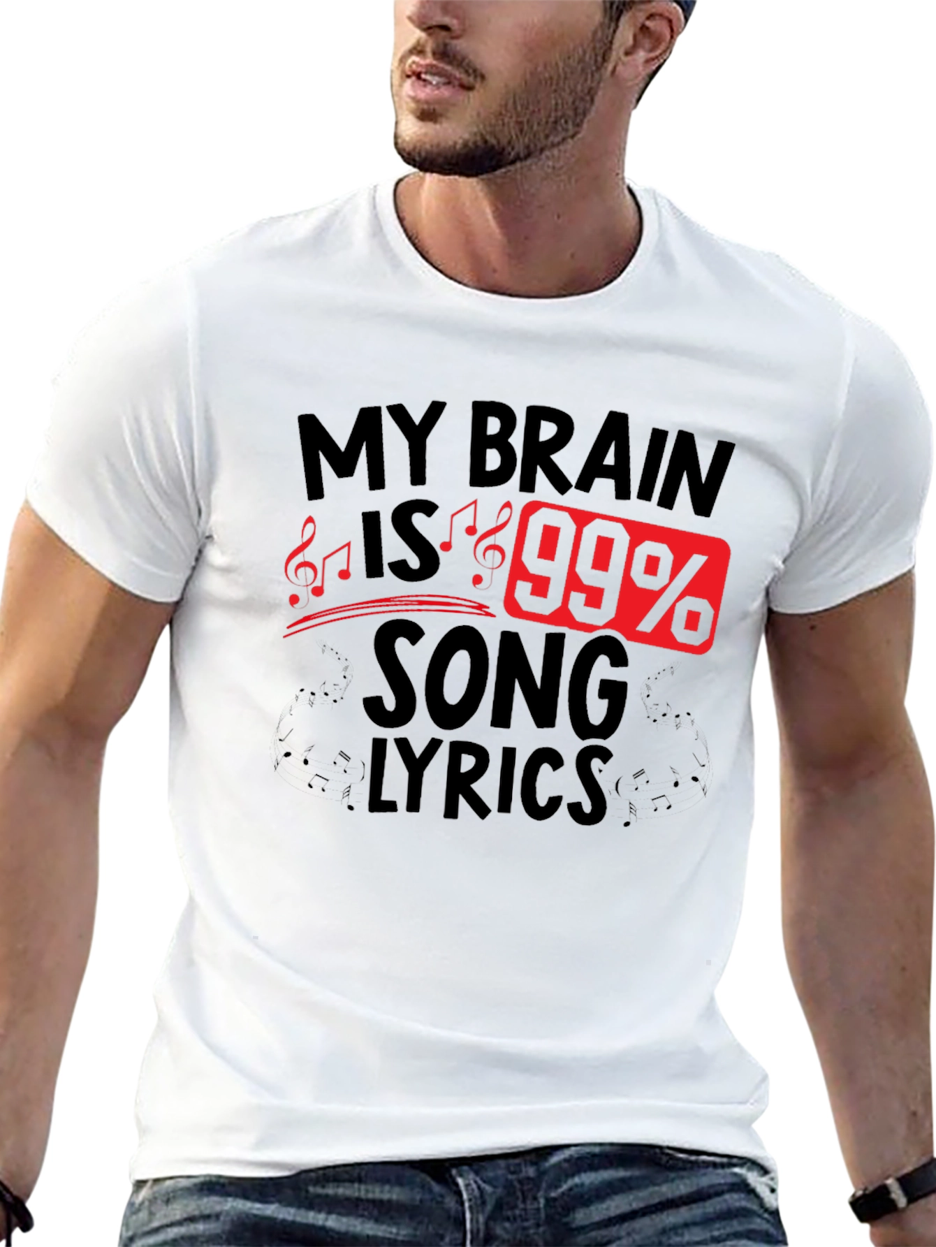 My Brain Is 99% Song Lyrics T-Shirt