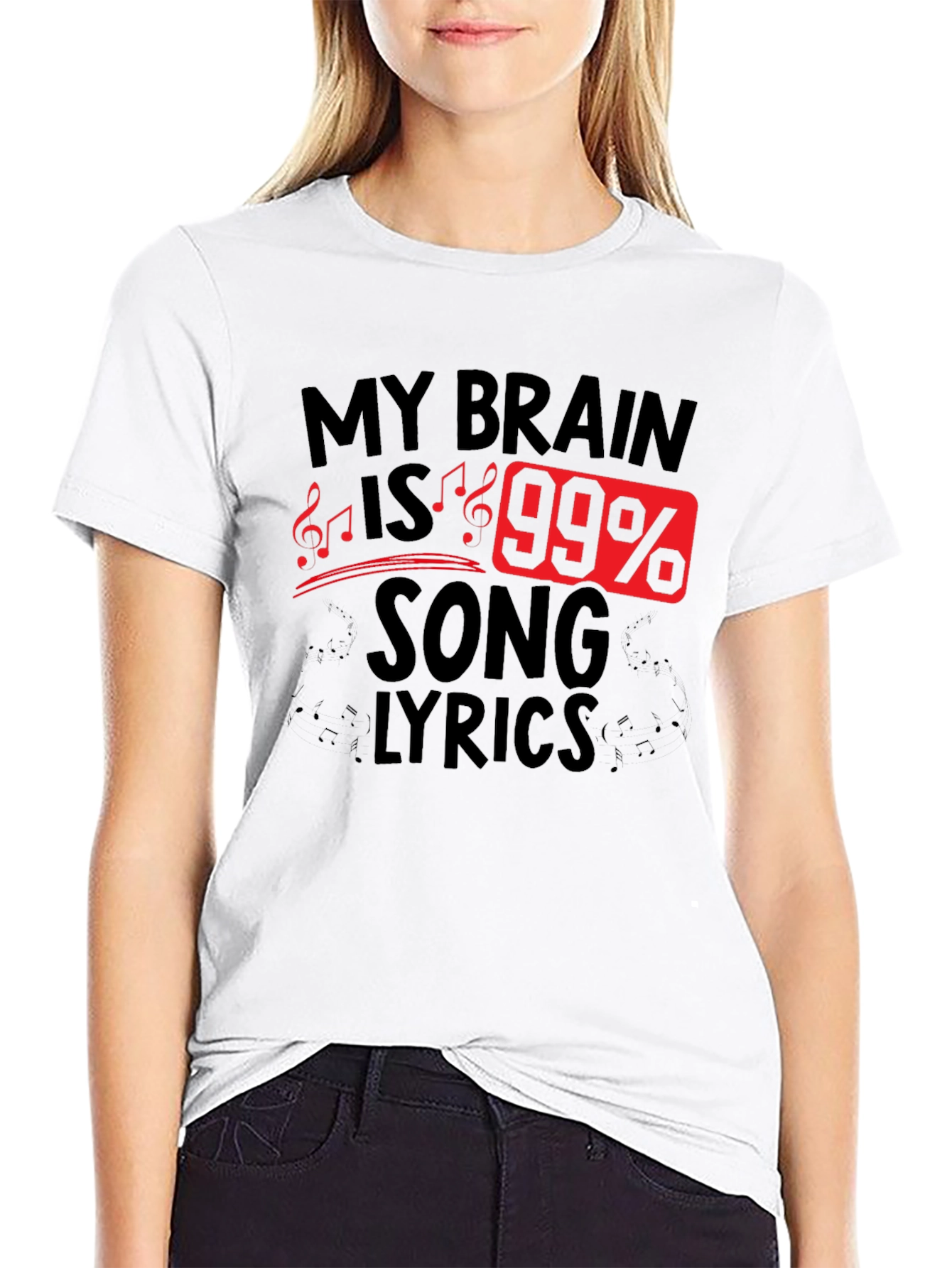 My Brain Is 99% Song Lyrics T-Shirt