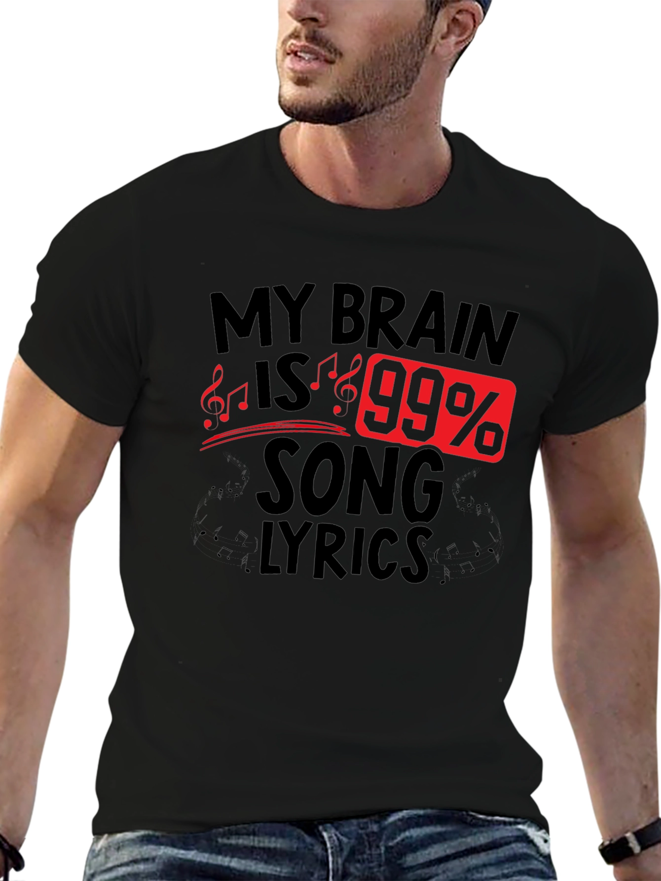 My Brain Is 99% Song Lyrics T-Shirt