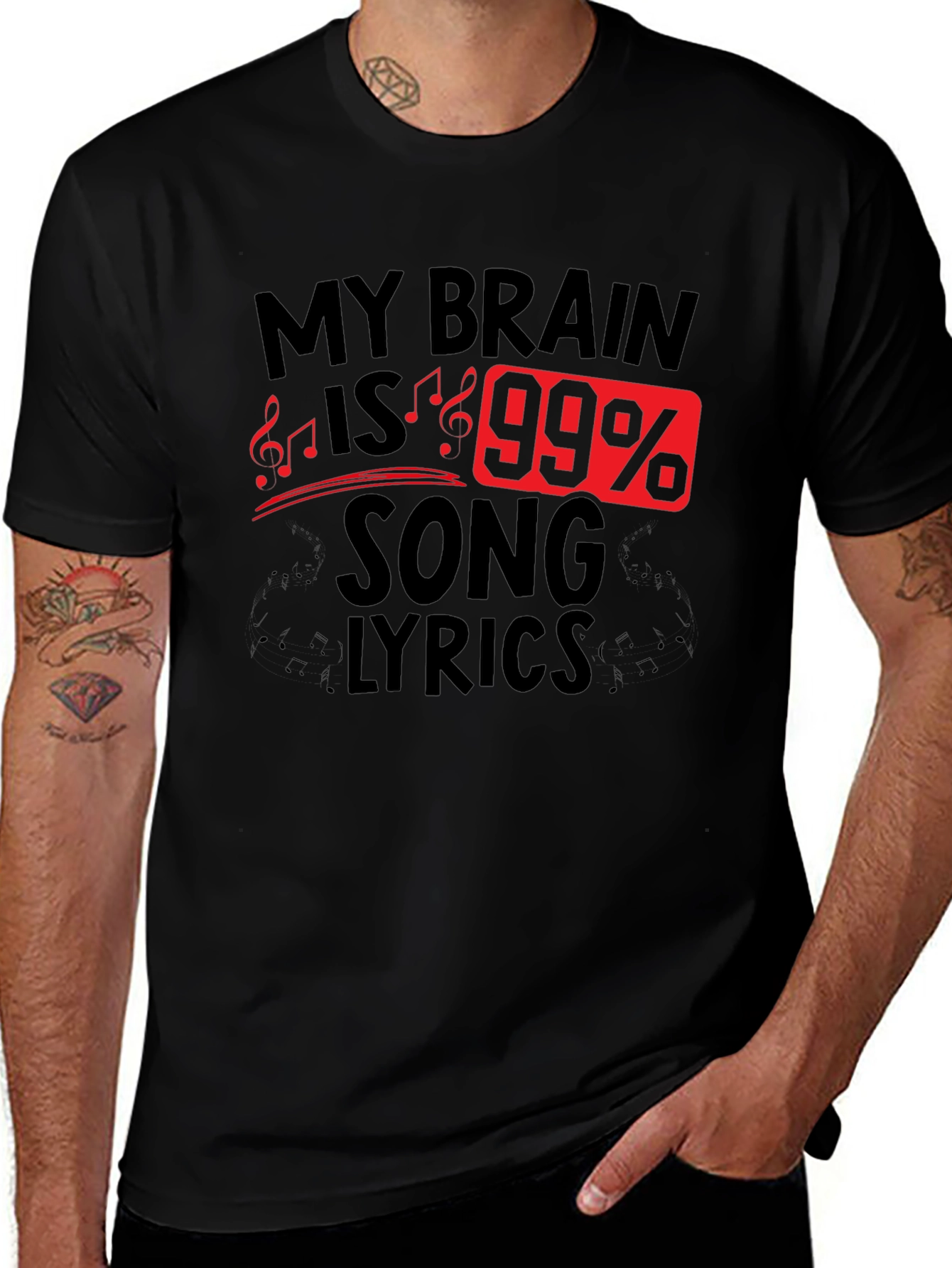 My Brain Is 99% Song Lyrics T-Shirt