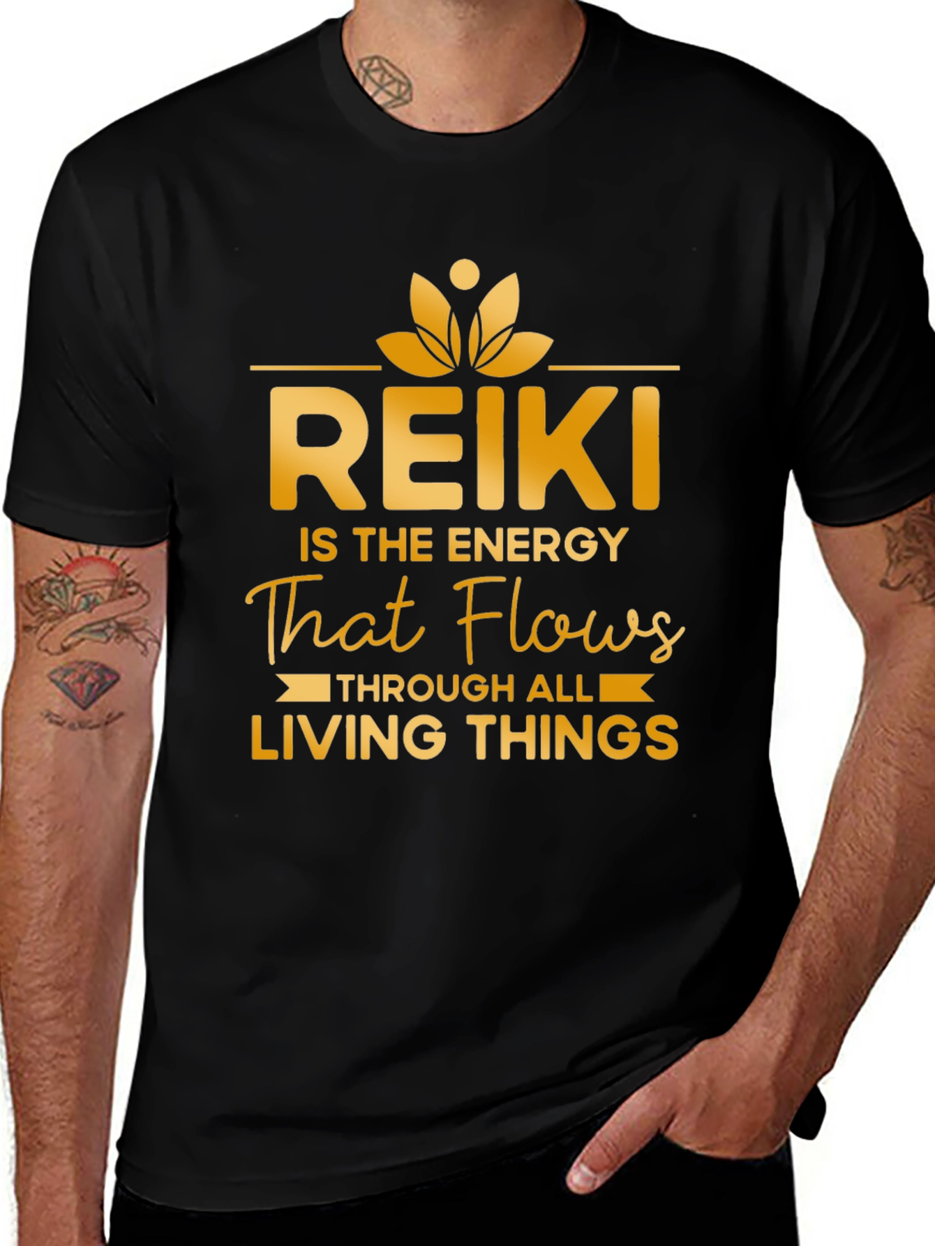 Reiki Energy Flow T-Shirt - Spiritual Zen Tee