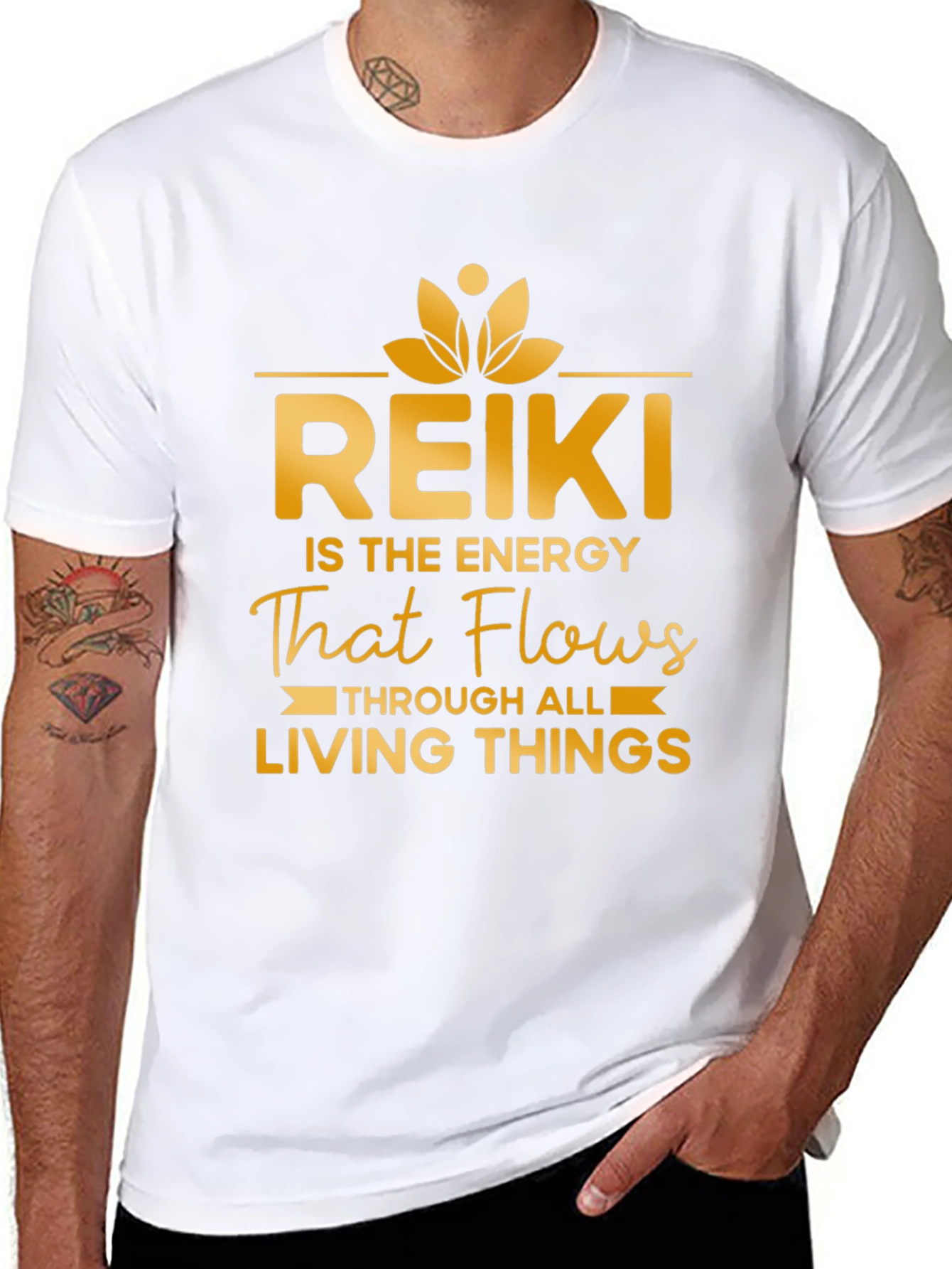 Reiki Energy Flow T-Shirt - Spiritual Zen Tee