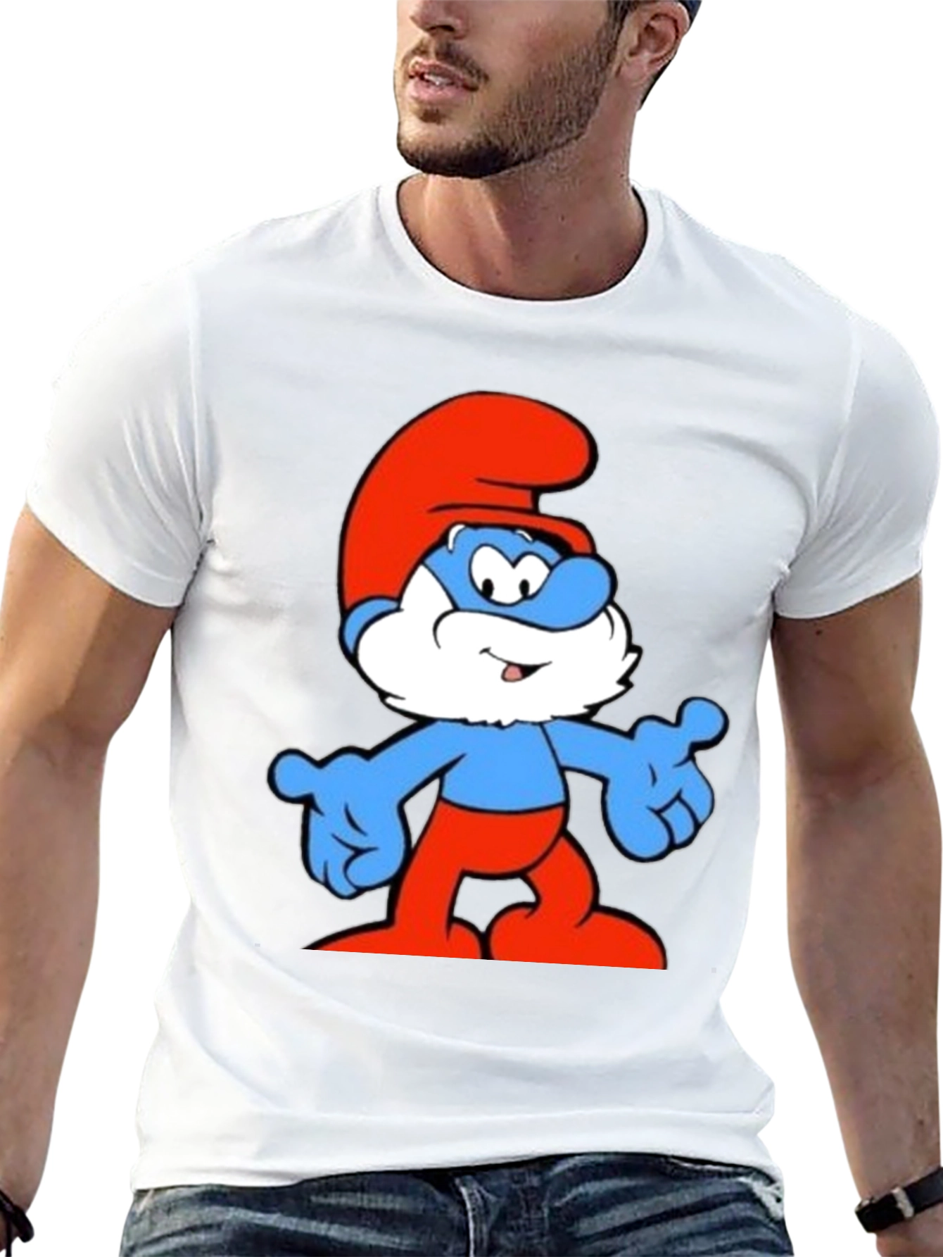 Papa Smurf Black T-Shirt