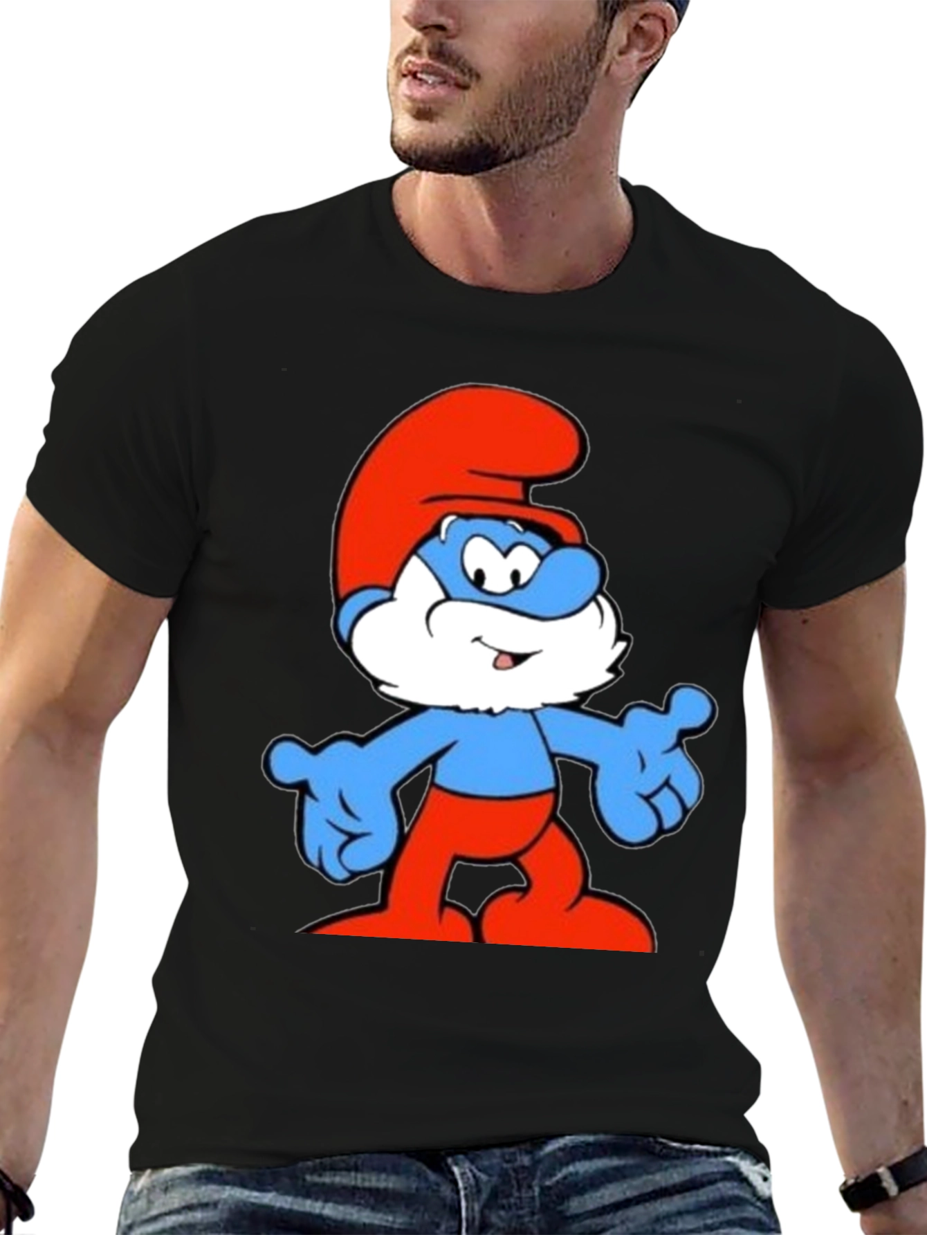 Papa Smurf Black T-Shirt