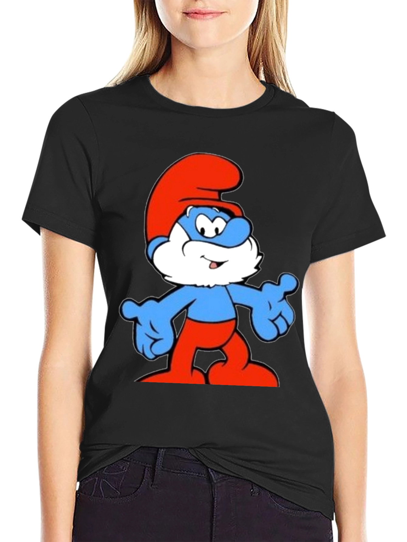 Papa Smurf Black T-Shirt
