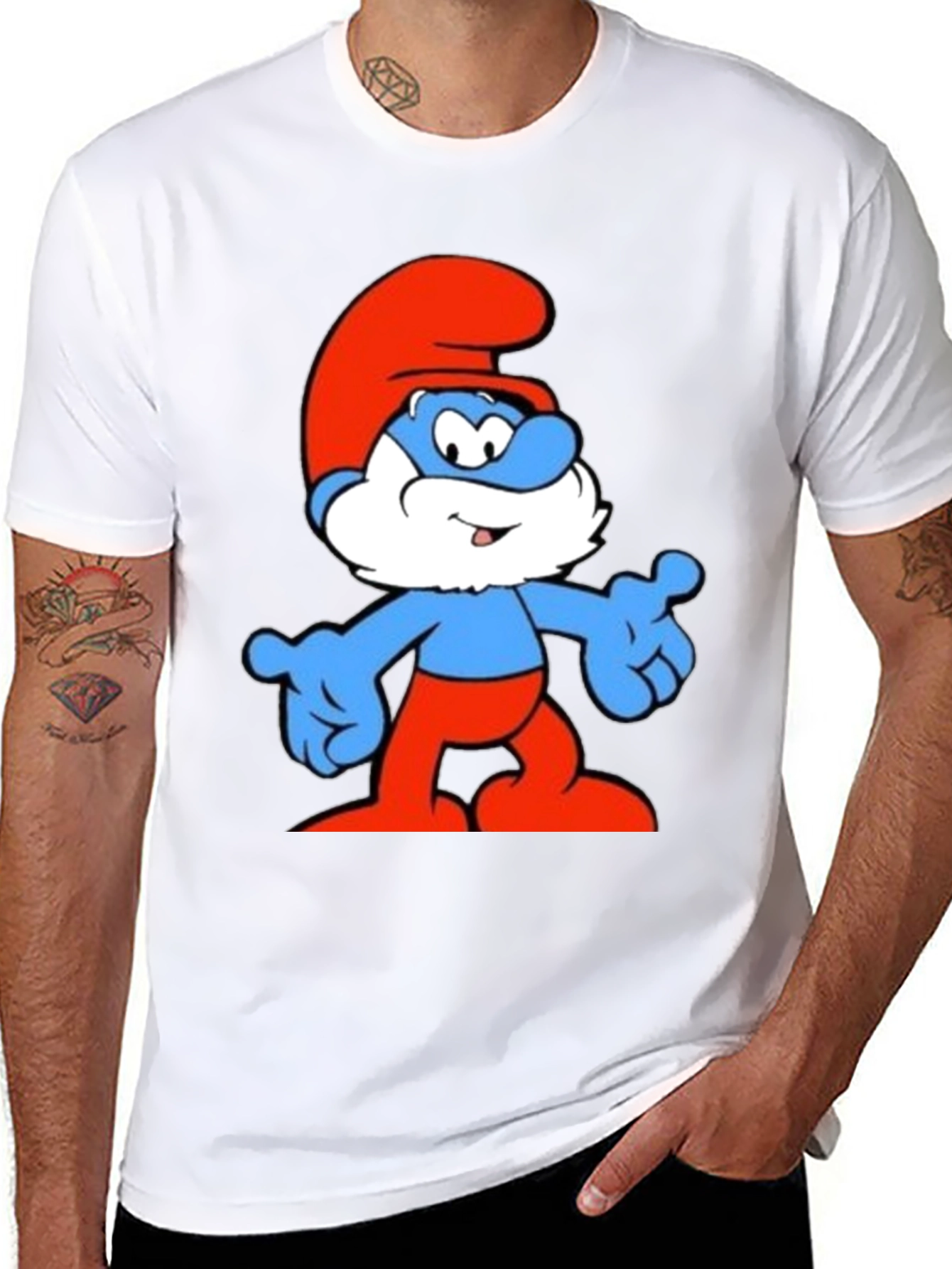 Papa Smurf Black T-Shirt