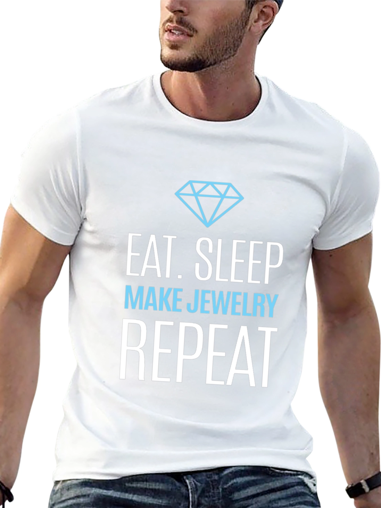 Eat Sleep Make Jewelry Repeat Graphic Tee