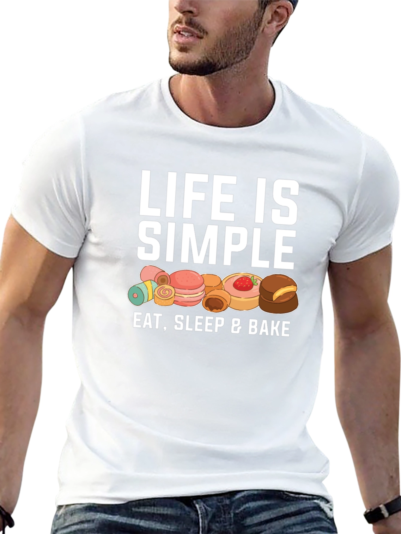 Life is Simple Eat Sleep & Bake T-Shirt