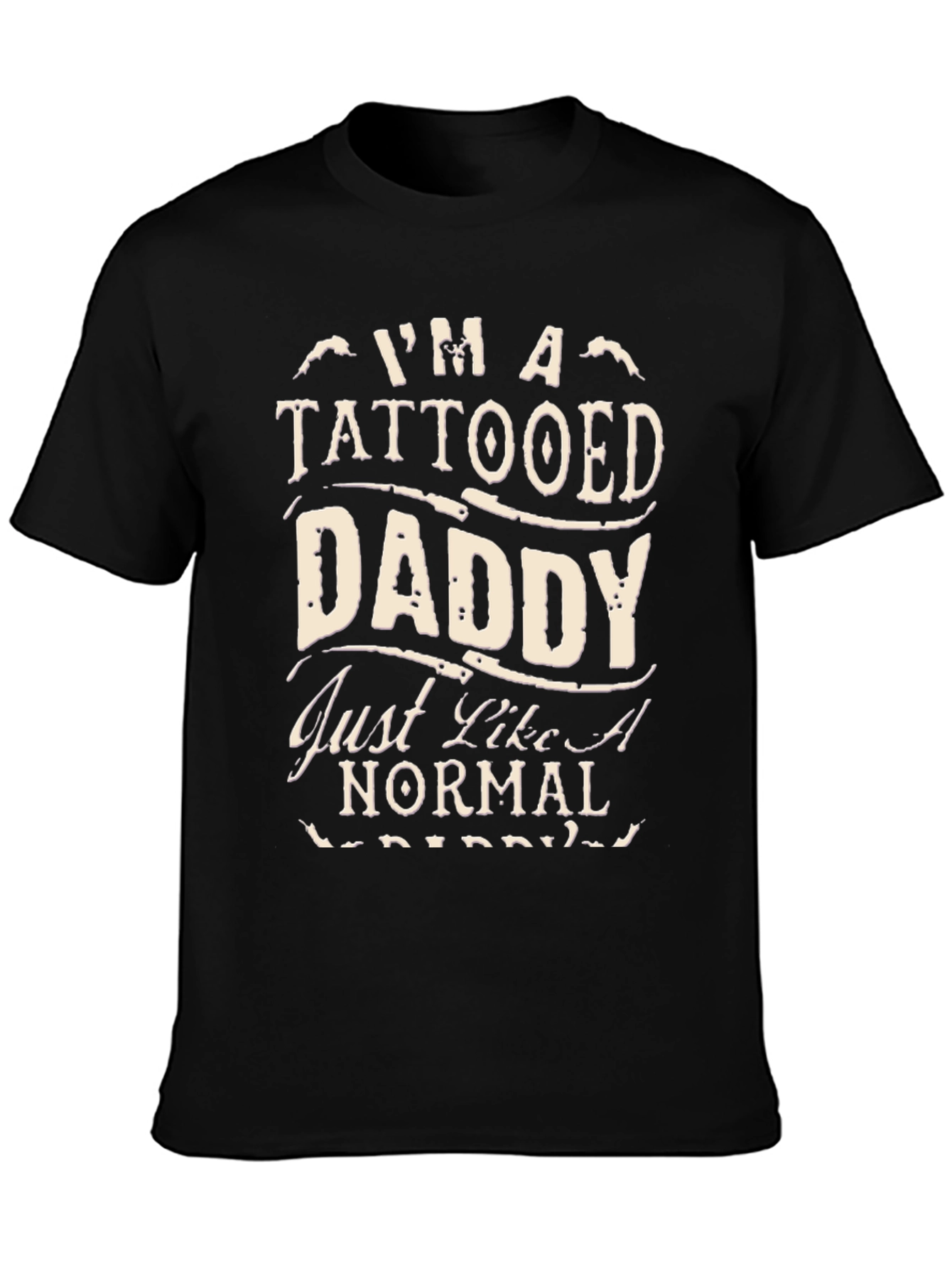 Tattooed Daddy Graphic T-Shirt - Black Cotton Tee