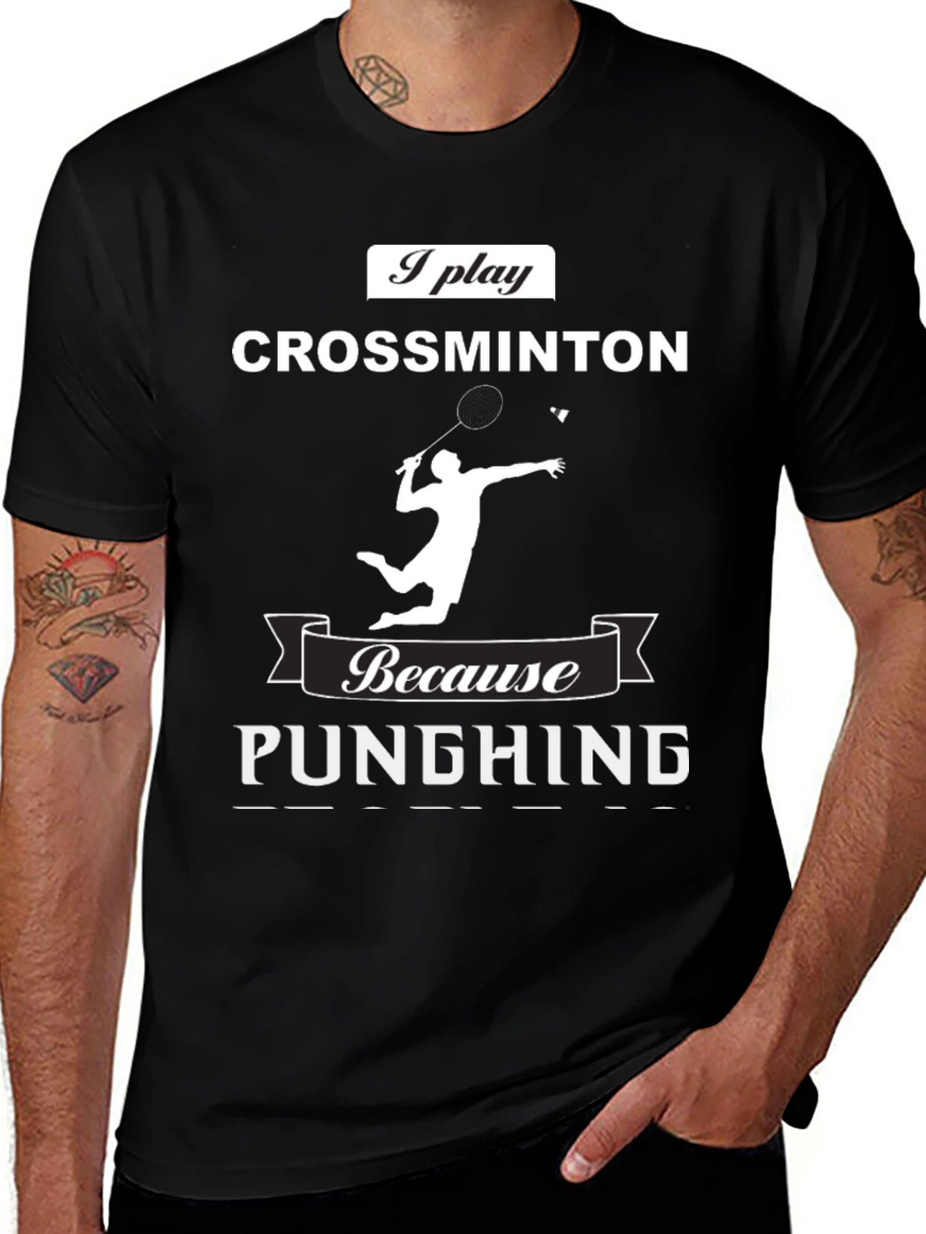 Crossminton T-Shirt: Play Because Punching