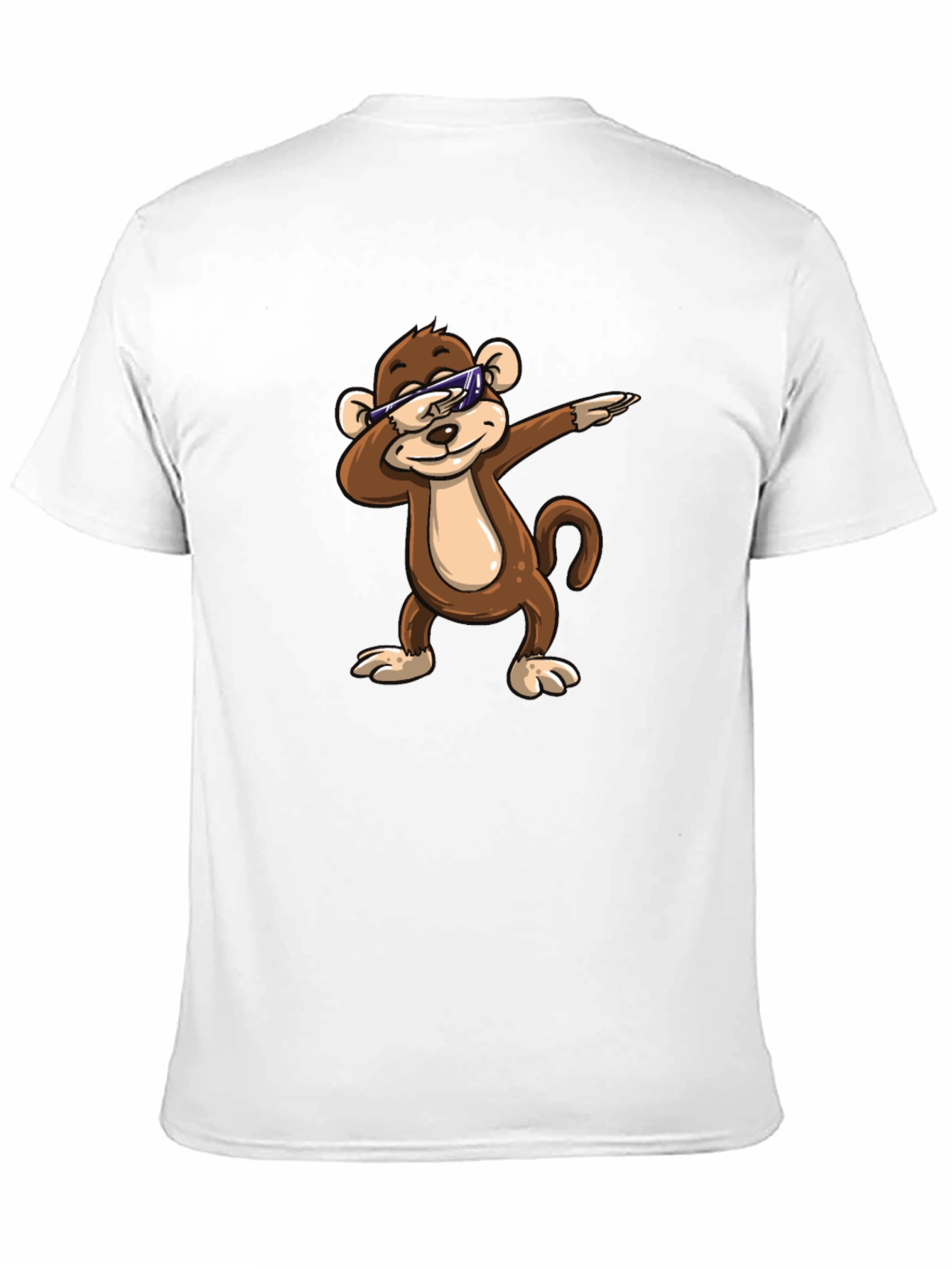 Cool Monkey Dabbing Graphic Tee - Black Cotton Shirt