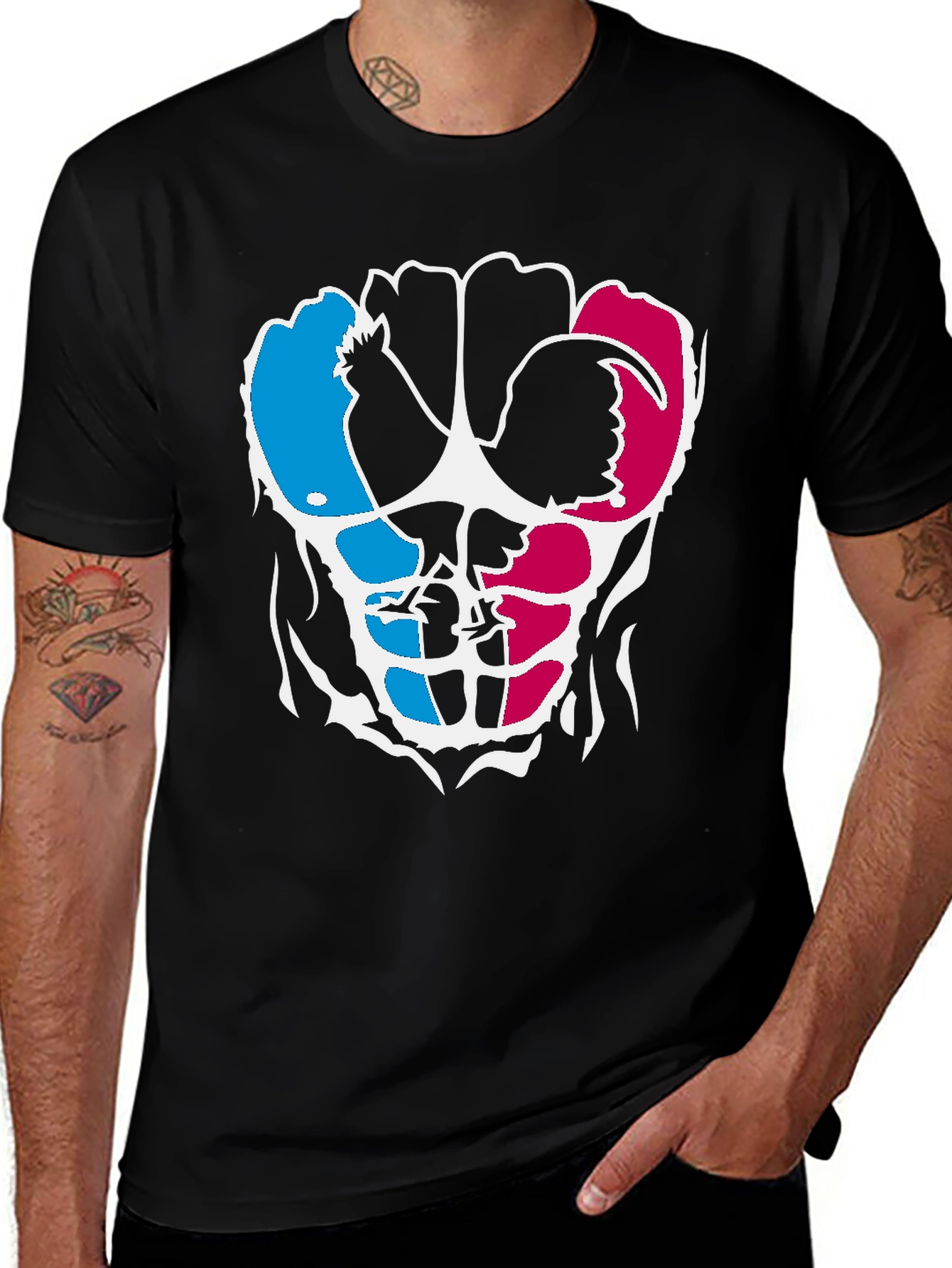 Rooster Abs Graphic Tee