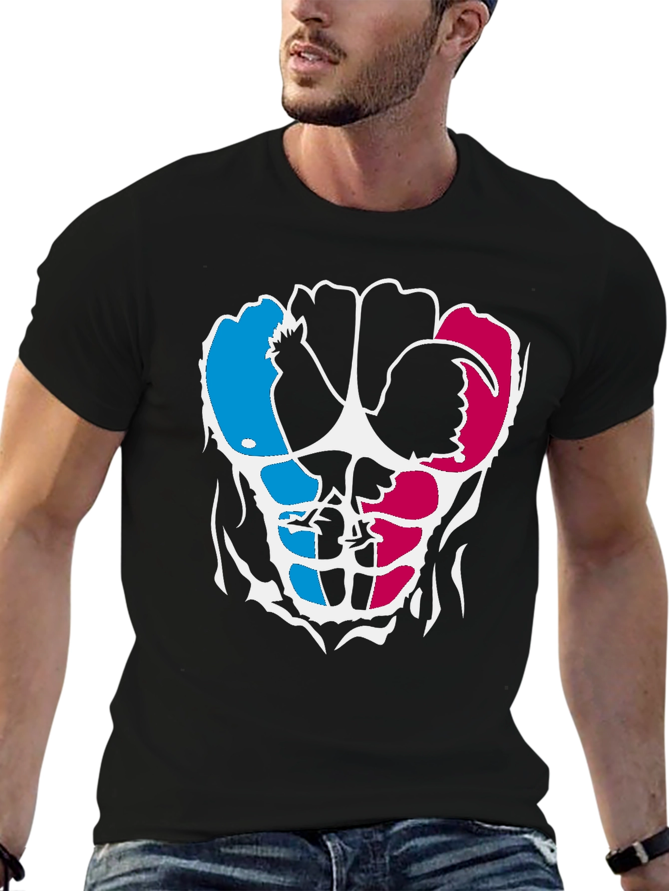 Rooster Abs Graphic Tee