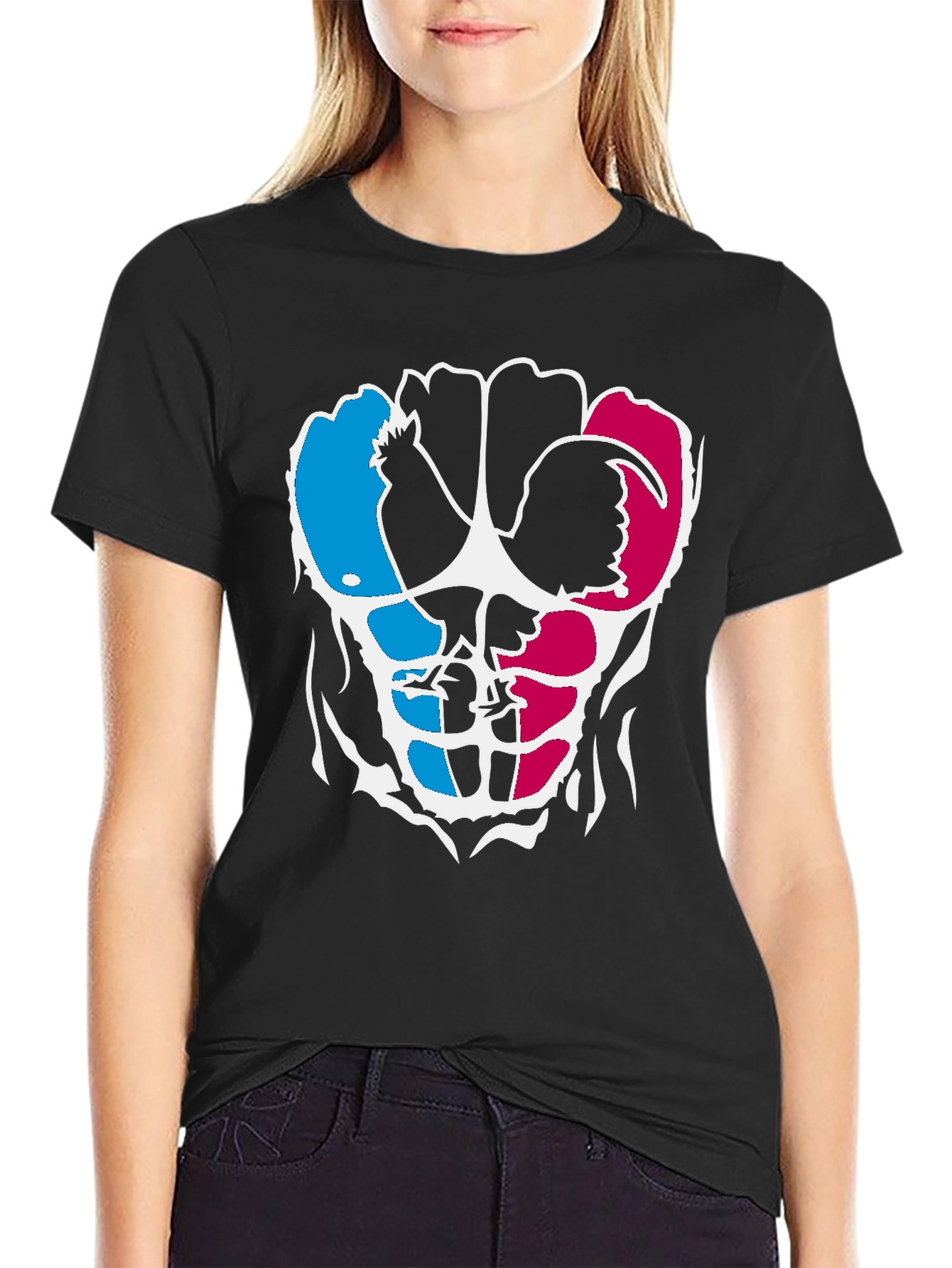 Rooster Abs Graphic Tee