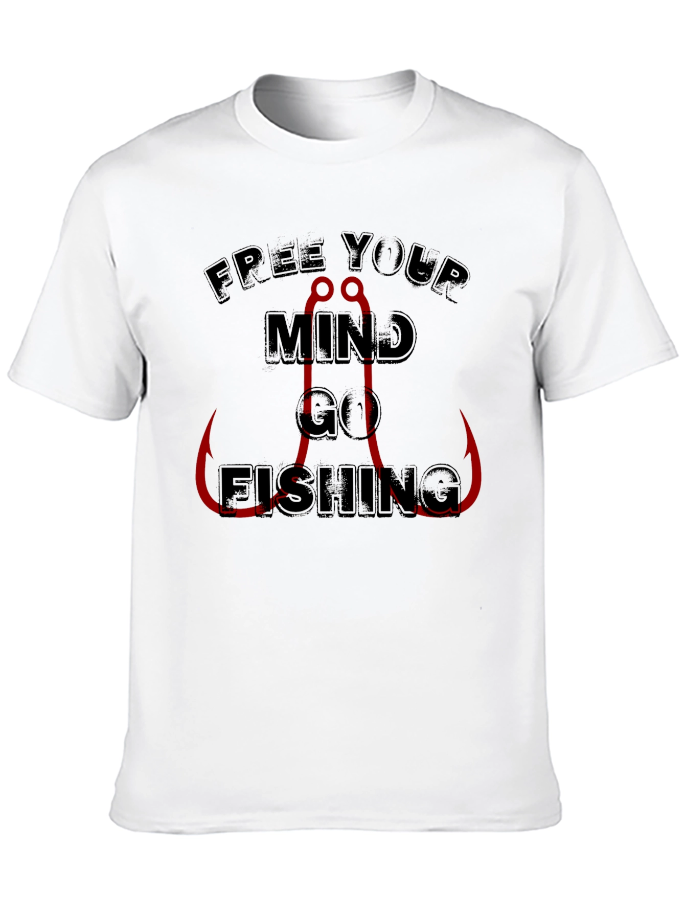 Free Your Mind Go Fishing T-Shirt - Black