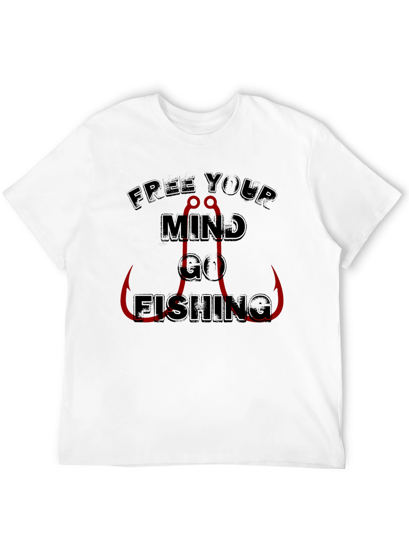 Free Your Mind Go Fishing T-Shirt - Black
