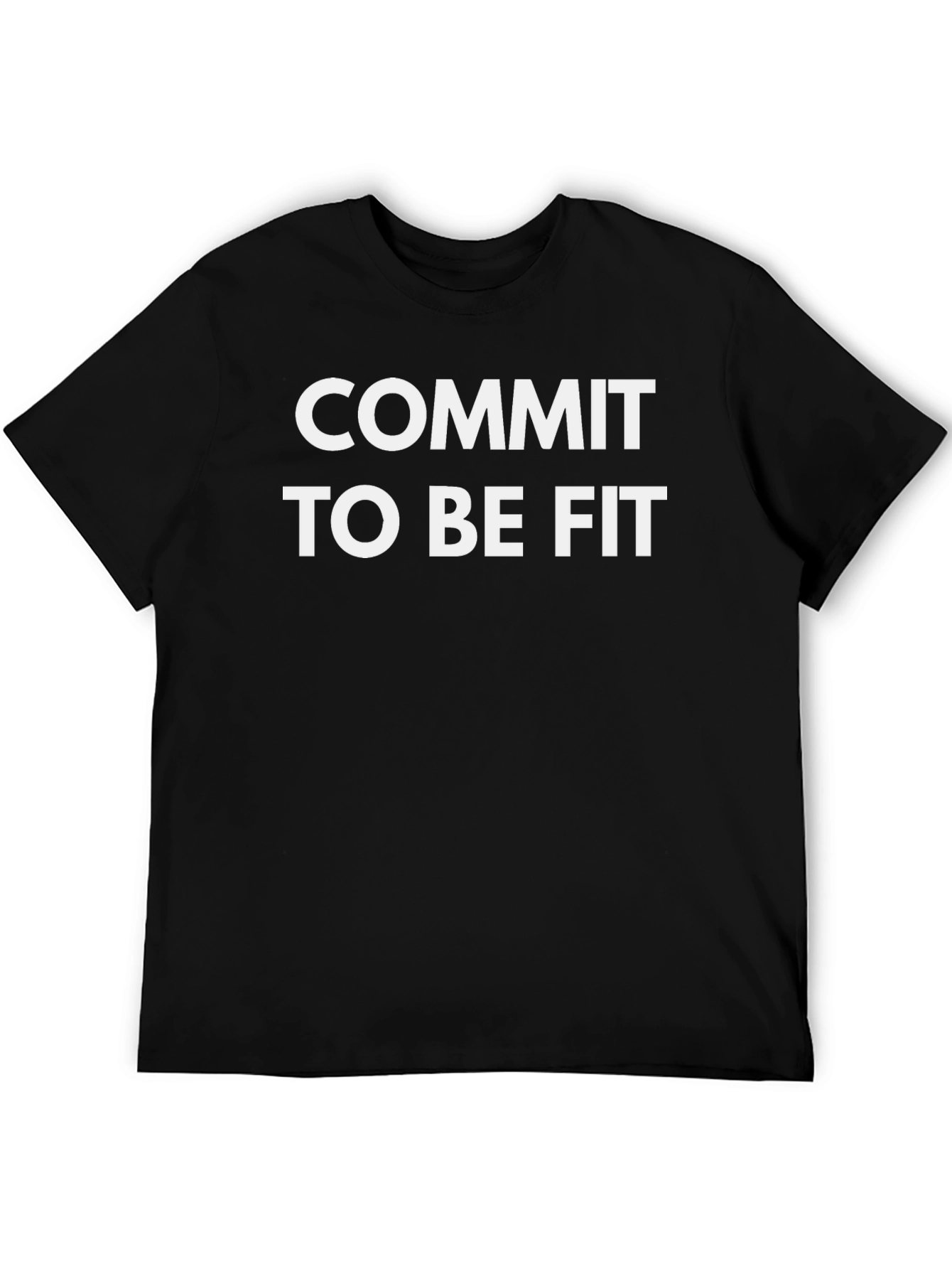 Commit To Be Fit Black Graphic Tee