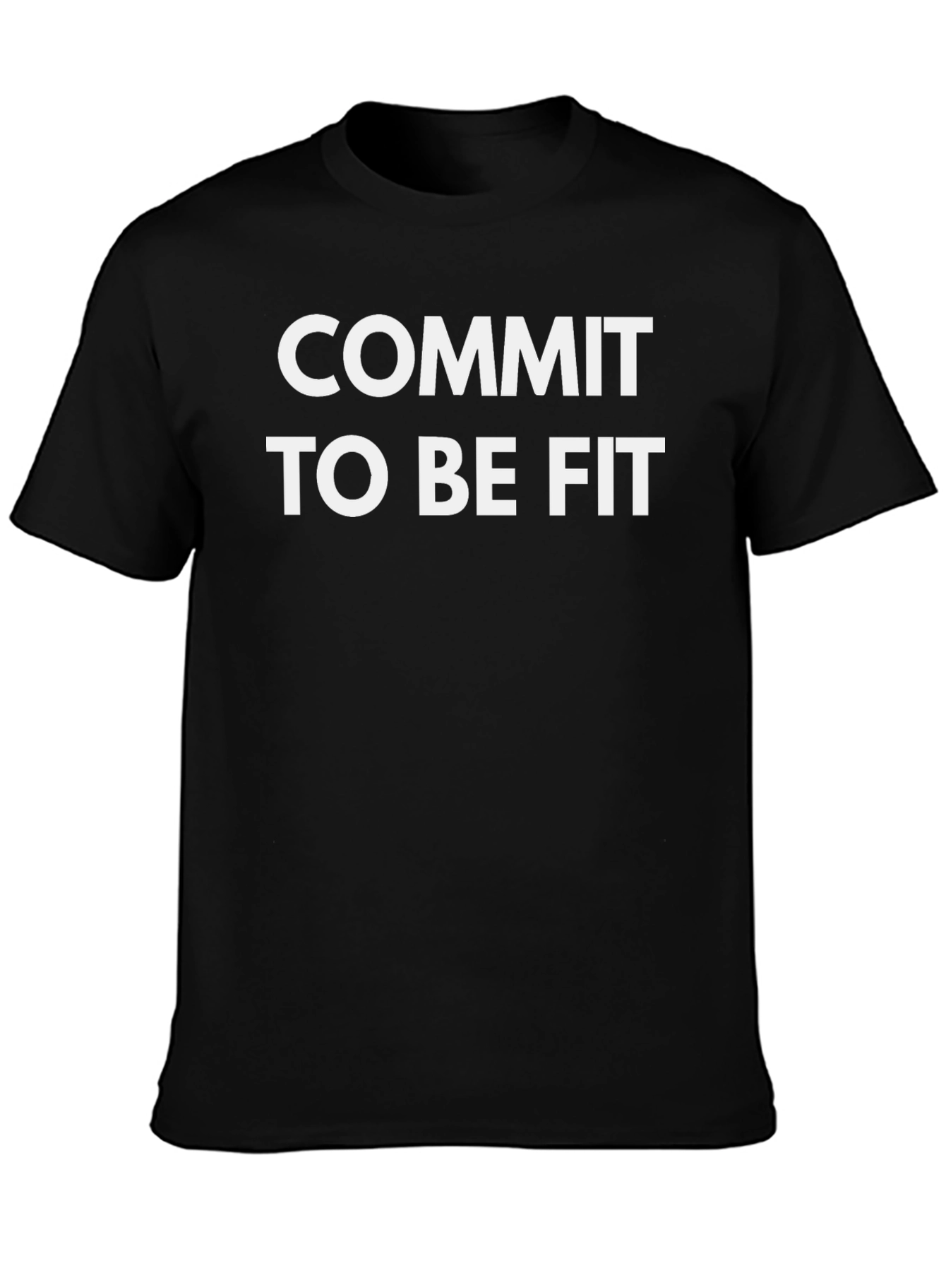 Commit To Be Fit Black Graphic Tee