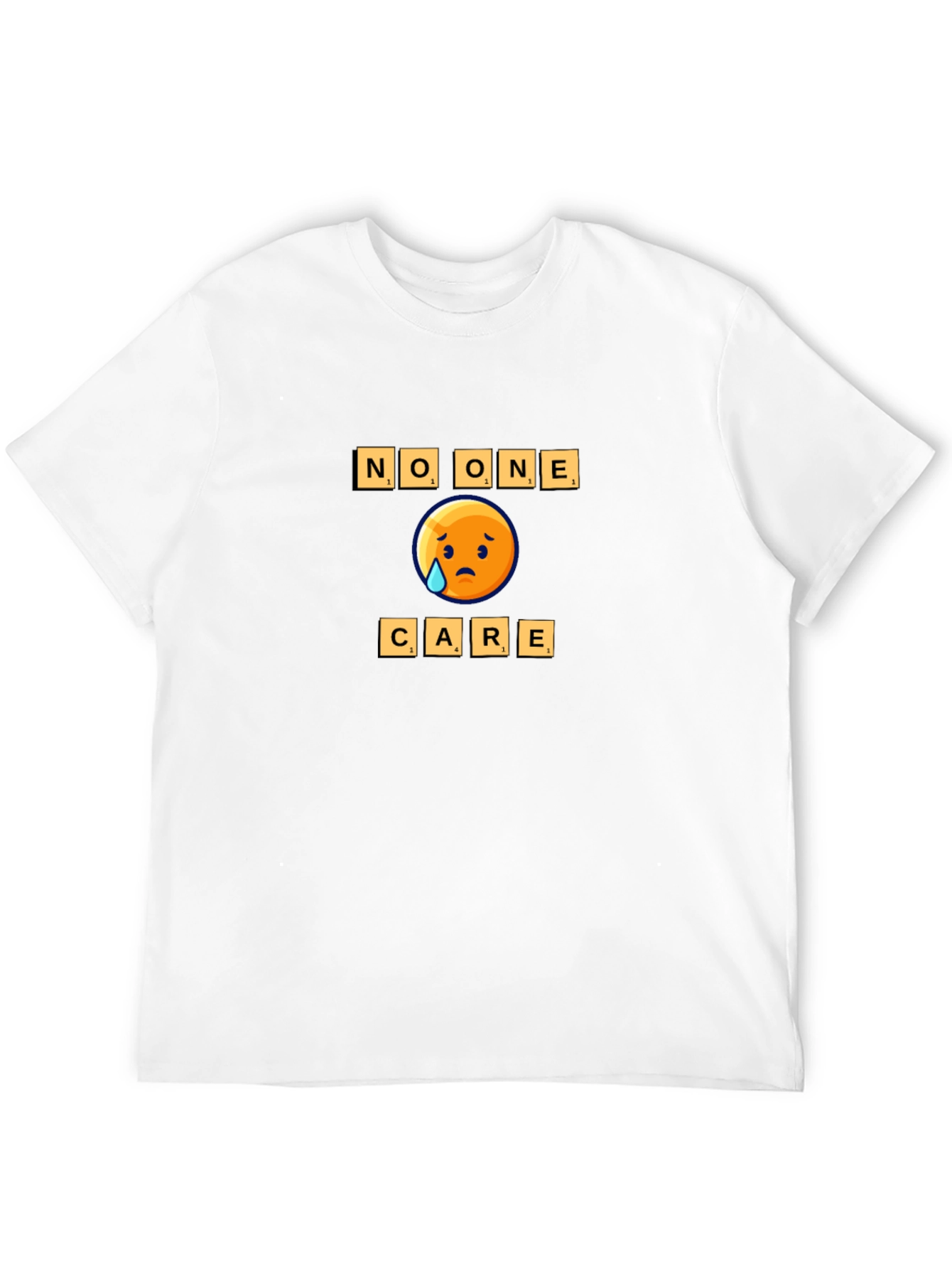 No One Cares Emoji Graphic Tee