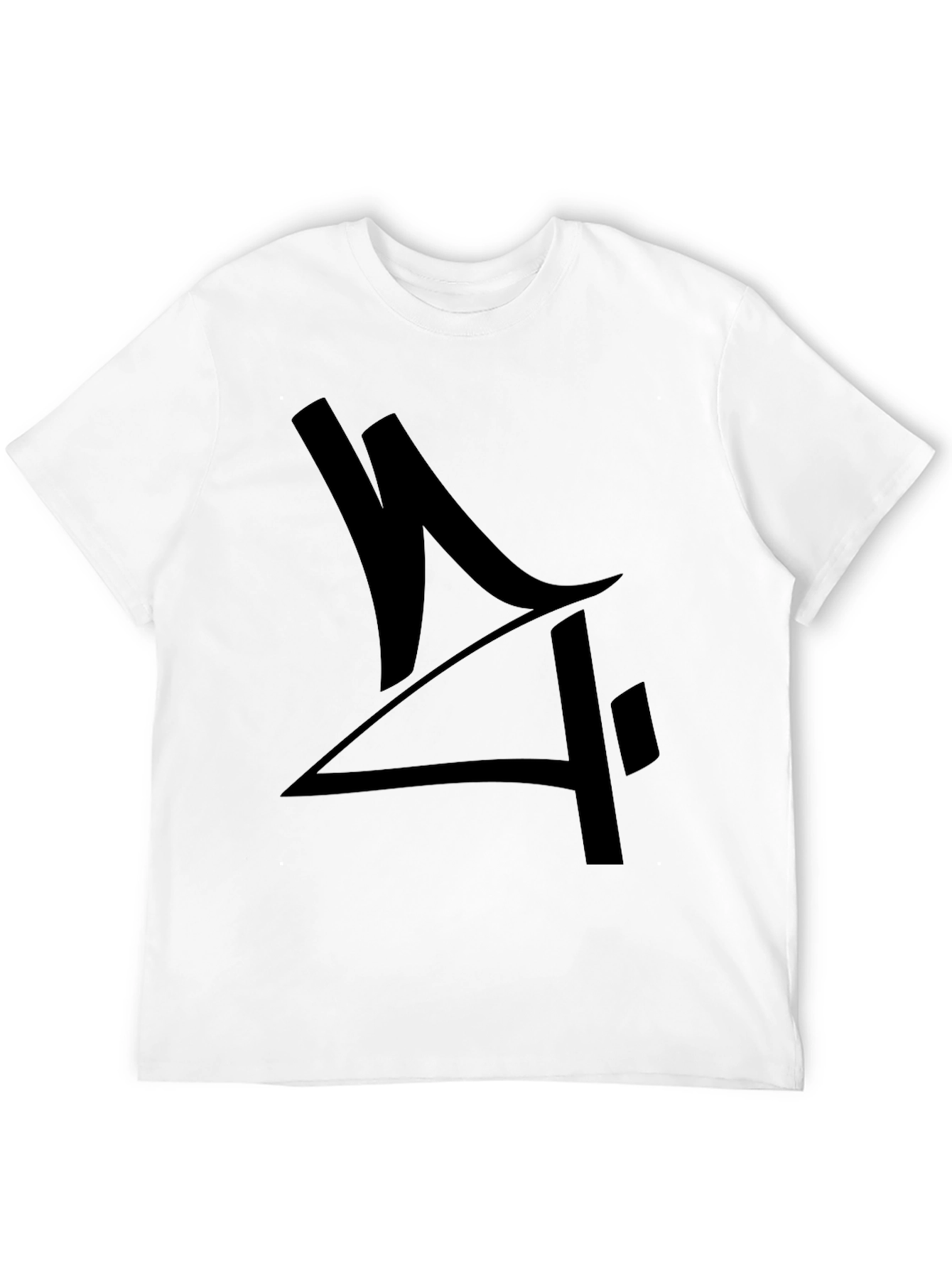 Mens Black Graphic Tee - Abstract Design