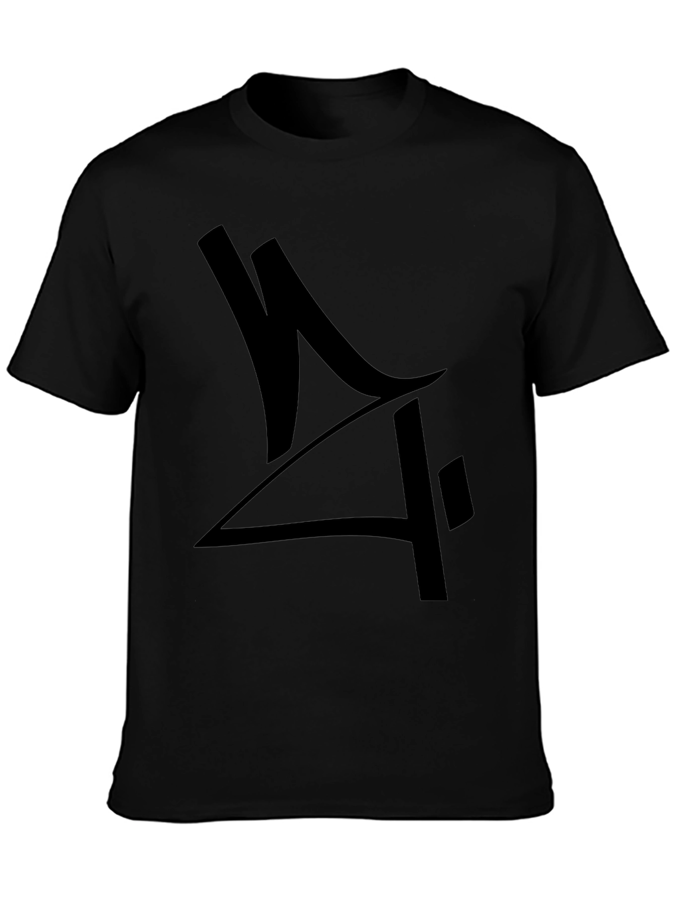 Mens Black Graphic Tee - Abstract Design