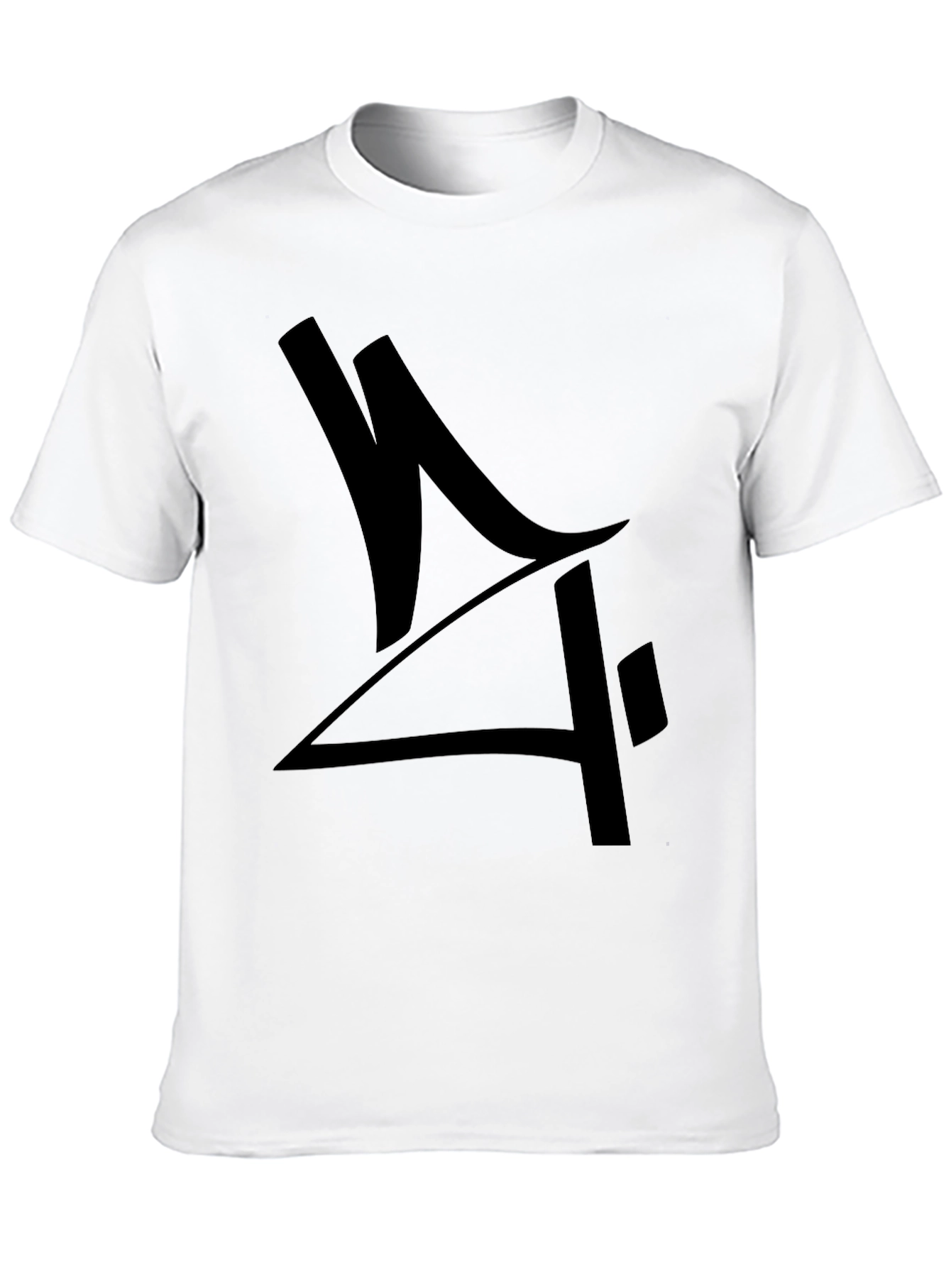 Mens Black Graphic Tee - Abstract Design