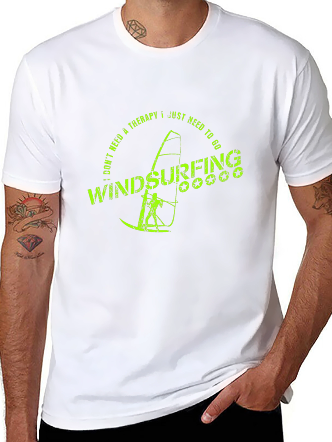 Windsurfing Therapy Graphic Tee - Black