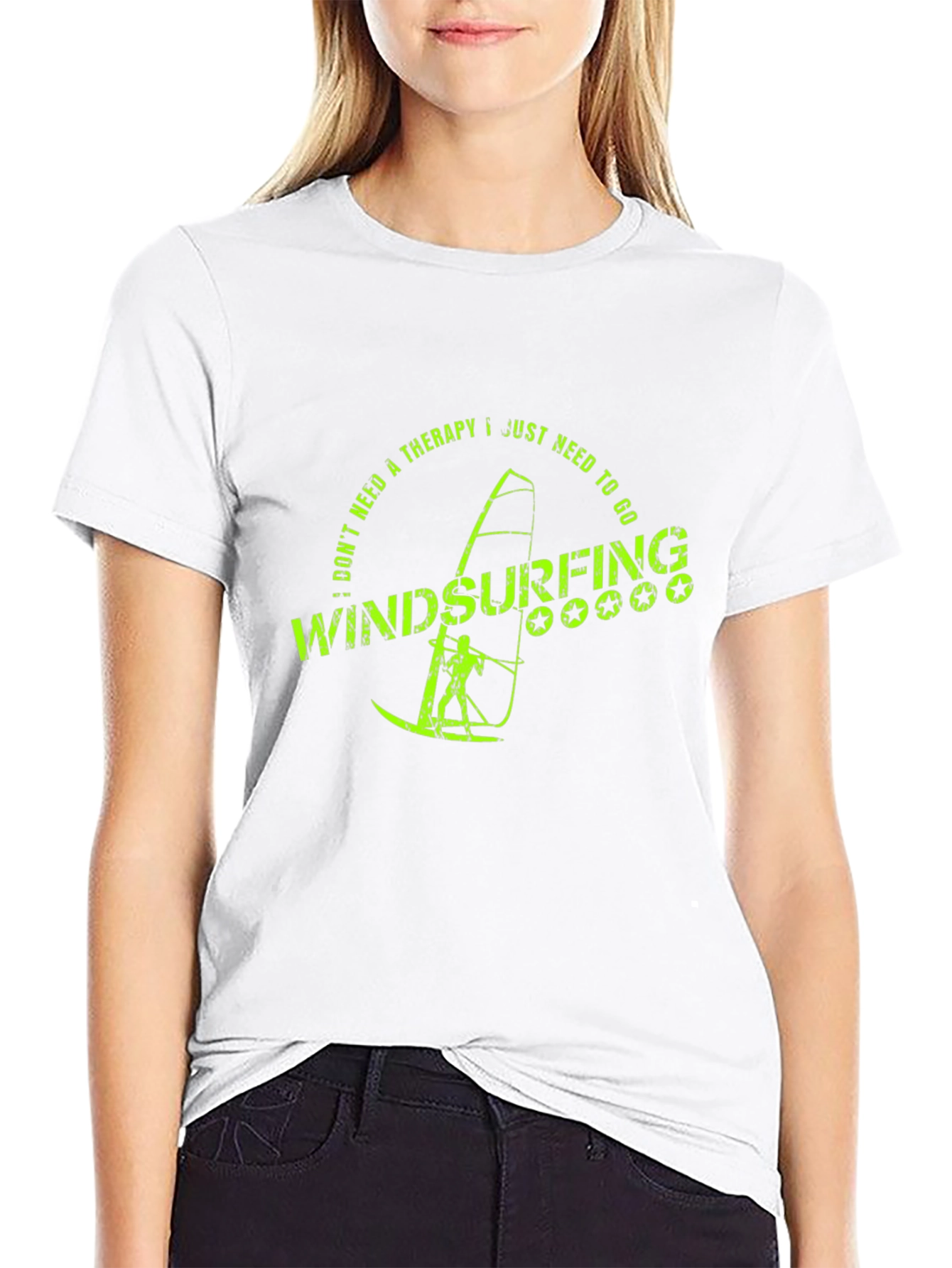 Windsurfing Therapy Graphic Tee - Black