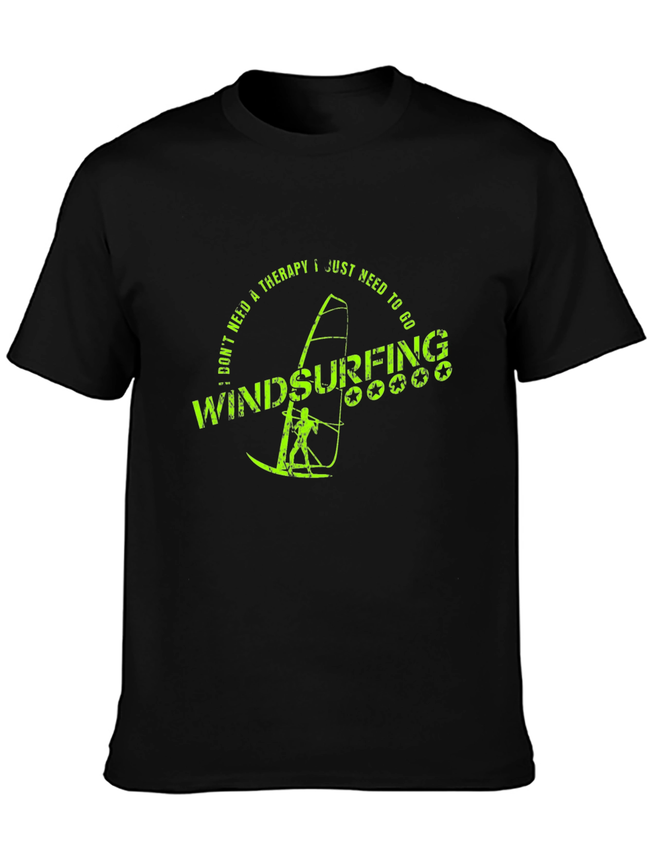 Windsurfing Therapy Graphic Tee - Black