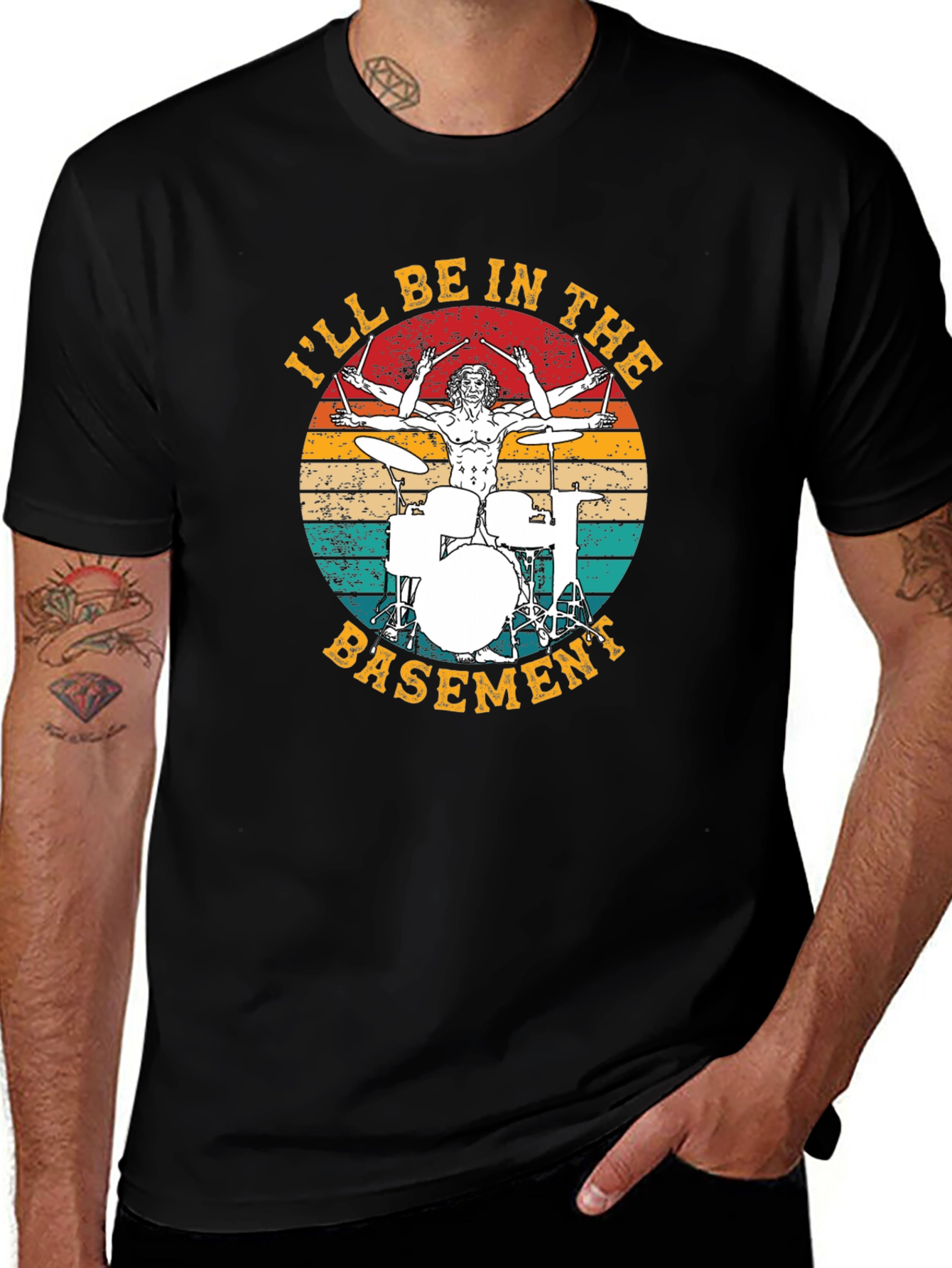 Ill Be In The Basement Drummer T-Shirt