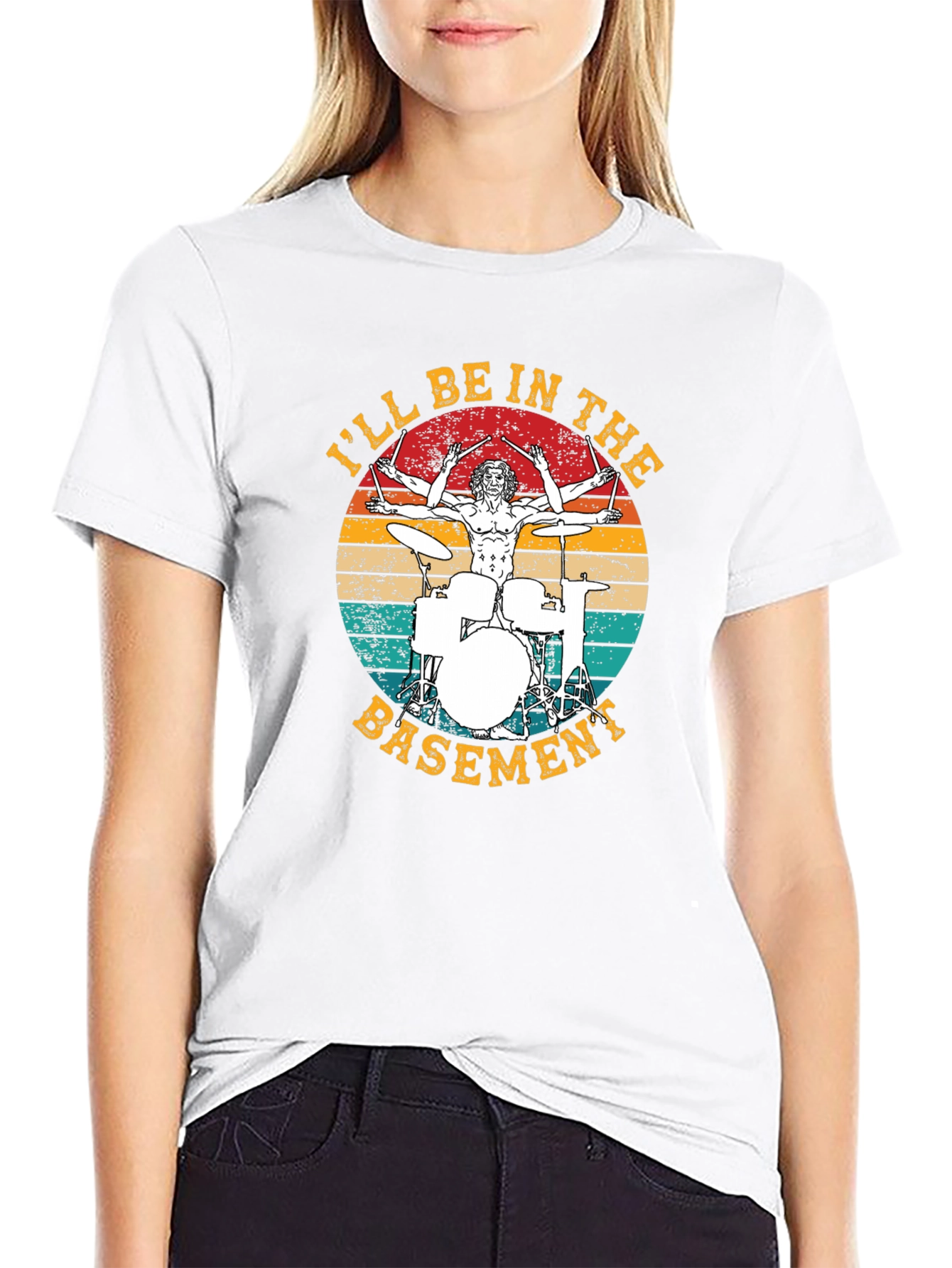 Ill Be In The Basement Drummer T-Shirt