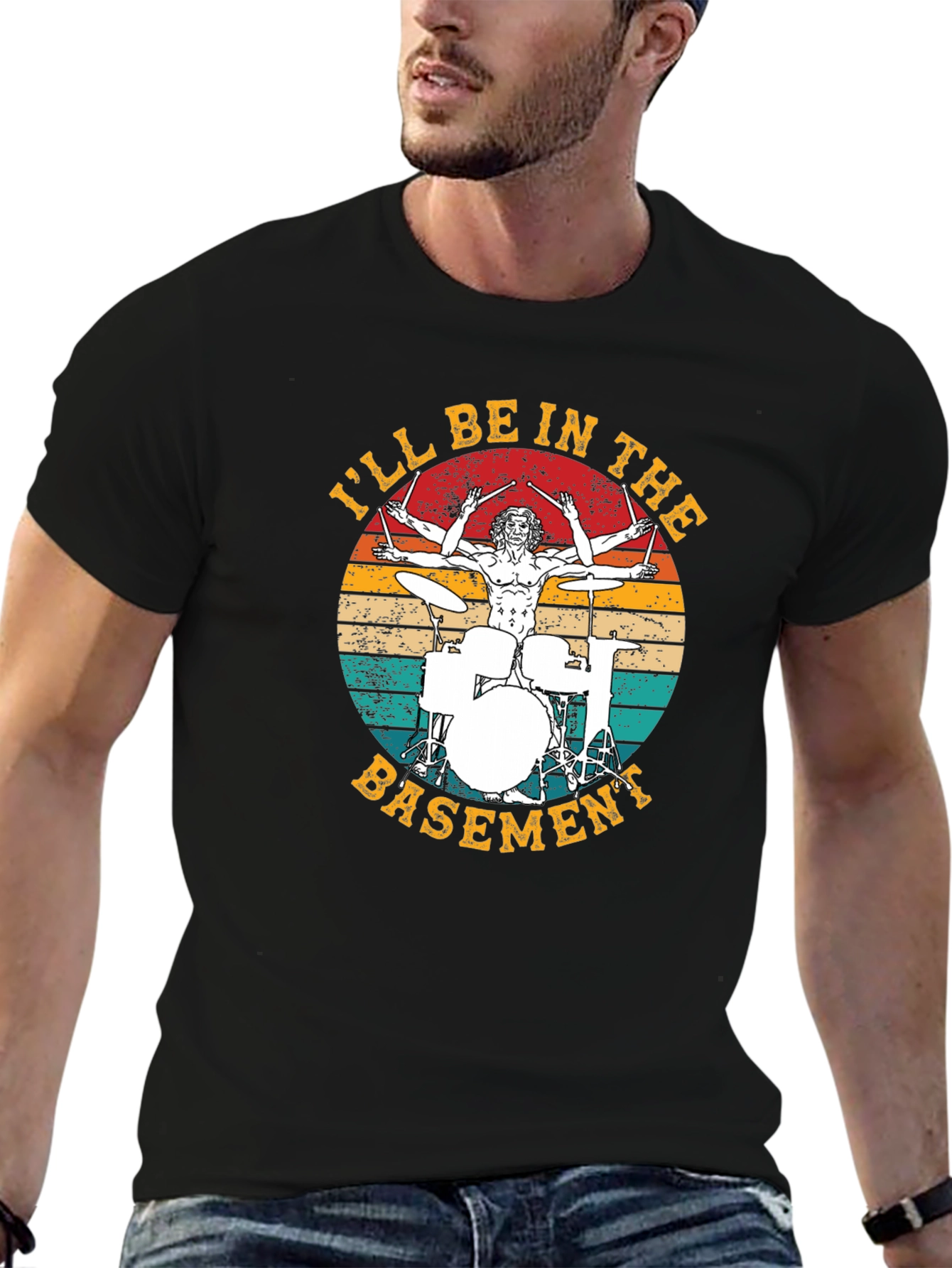 Ill Be In The Basement Drummer T-Shirt