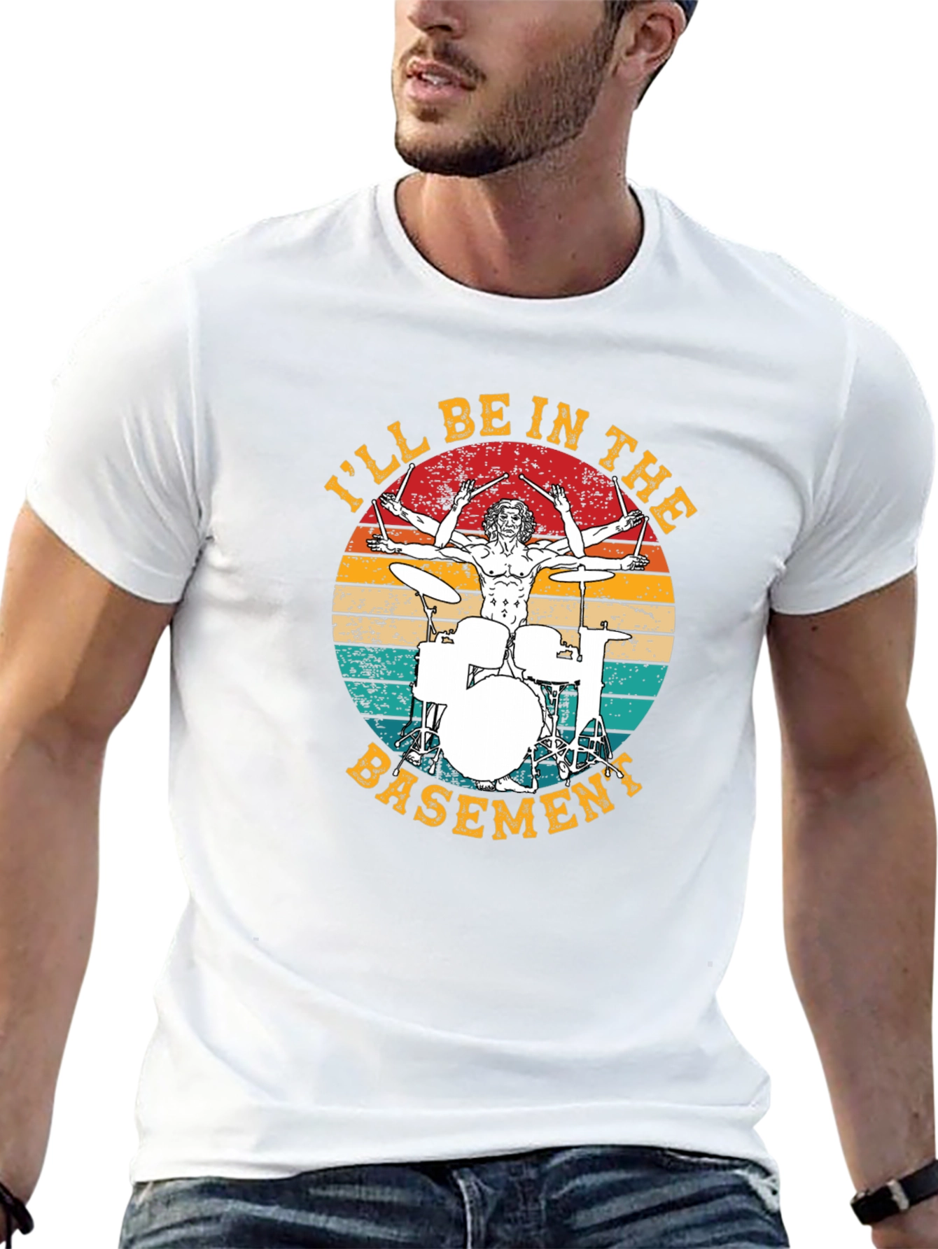 Ill Be In The Basement Drummer T-Shirt