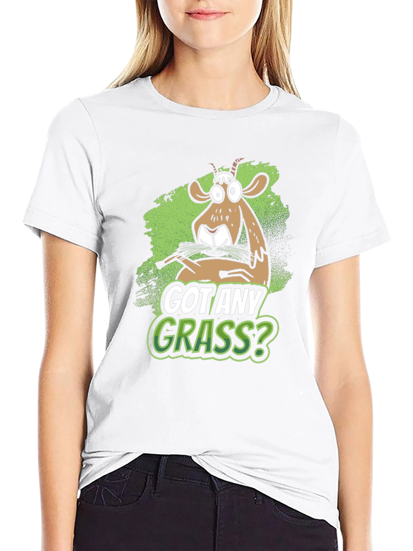 Got Any Grass? Funny Goat Graphic T-Shirt