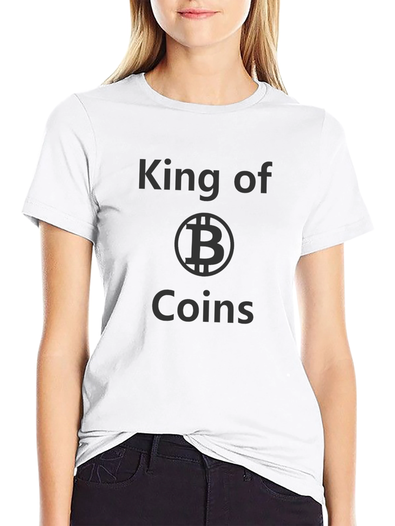 King of Coins Bitcoin Crypto Black T-Shirt