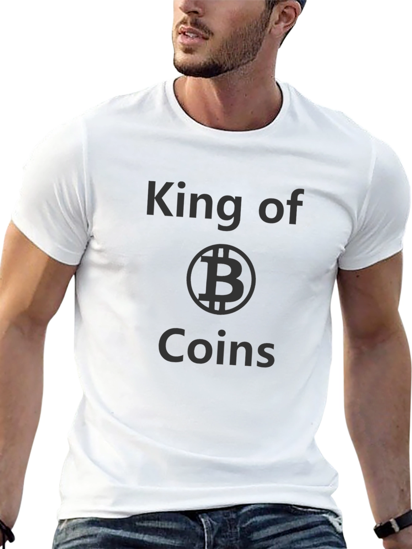 King of Coins Bitcoin Crypto Black T-Shirt