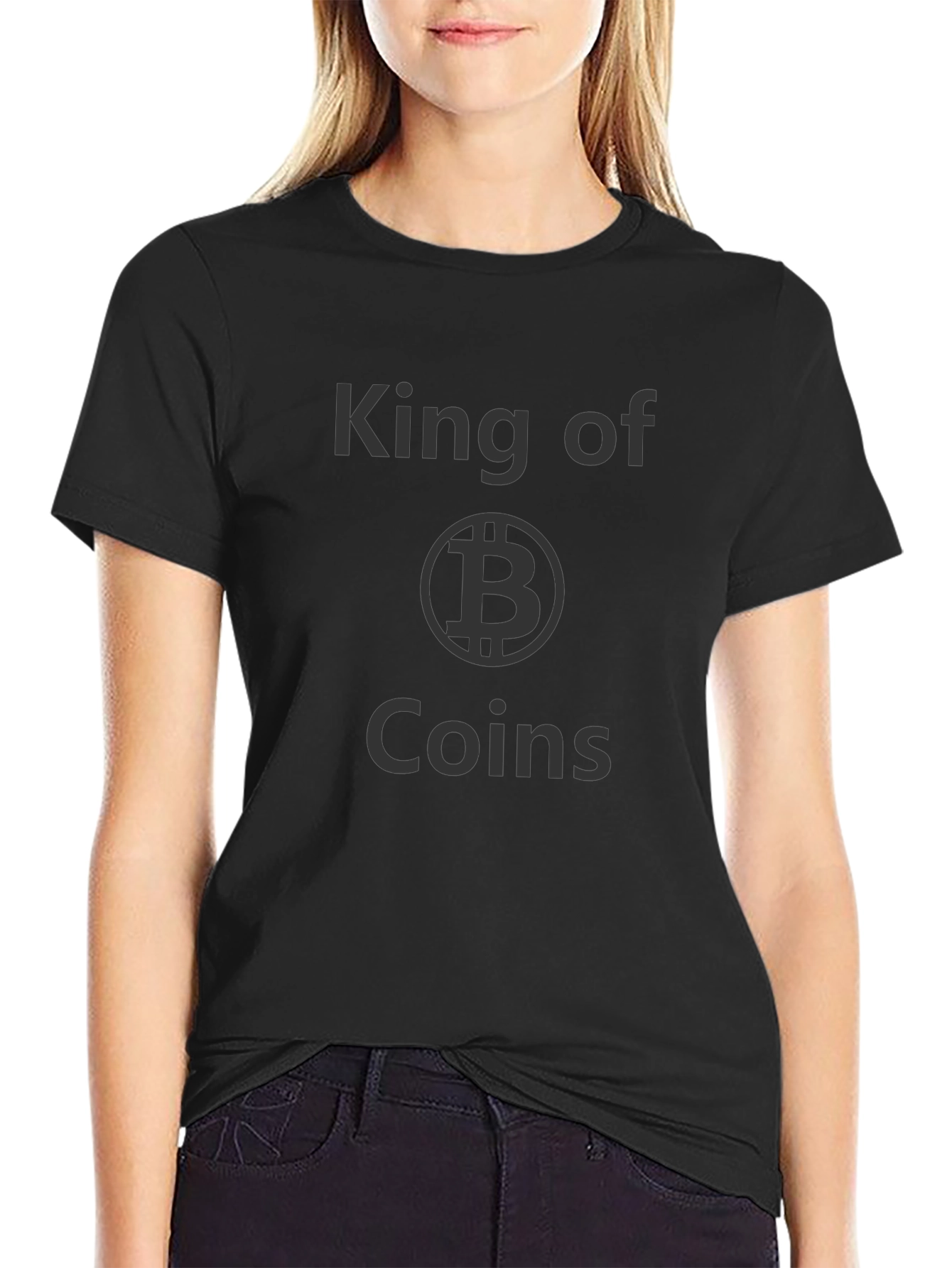 King of Coins Bitcoin Crypto Black T-Shirt