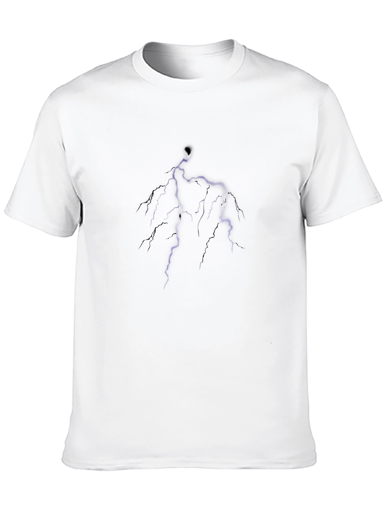Lightning Bolt Graphic Tee - Mens Black T-Shirt