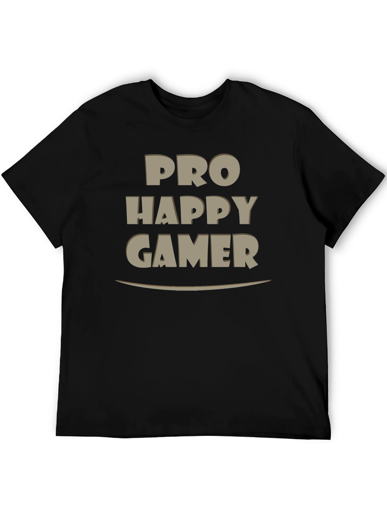 Pro Happy Gamer T-Shirt - Black Casual Tee