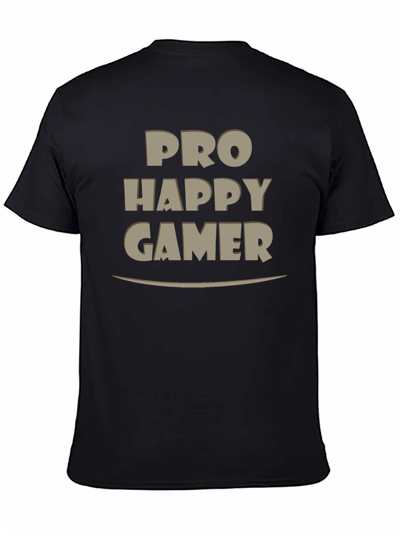Pro Happy Gamer T-Shirt - Black Casual Tee