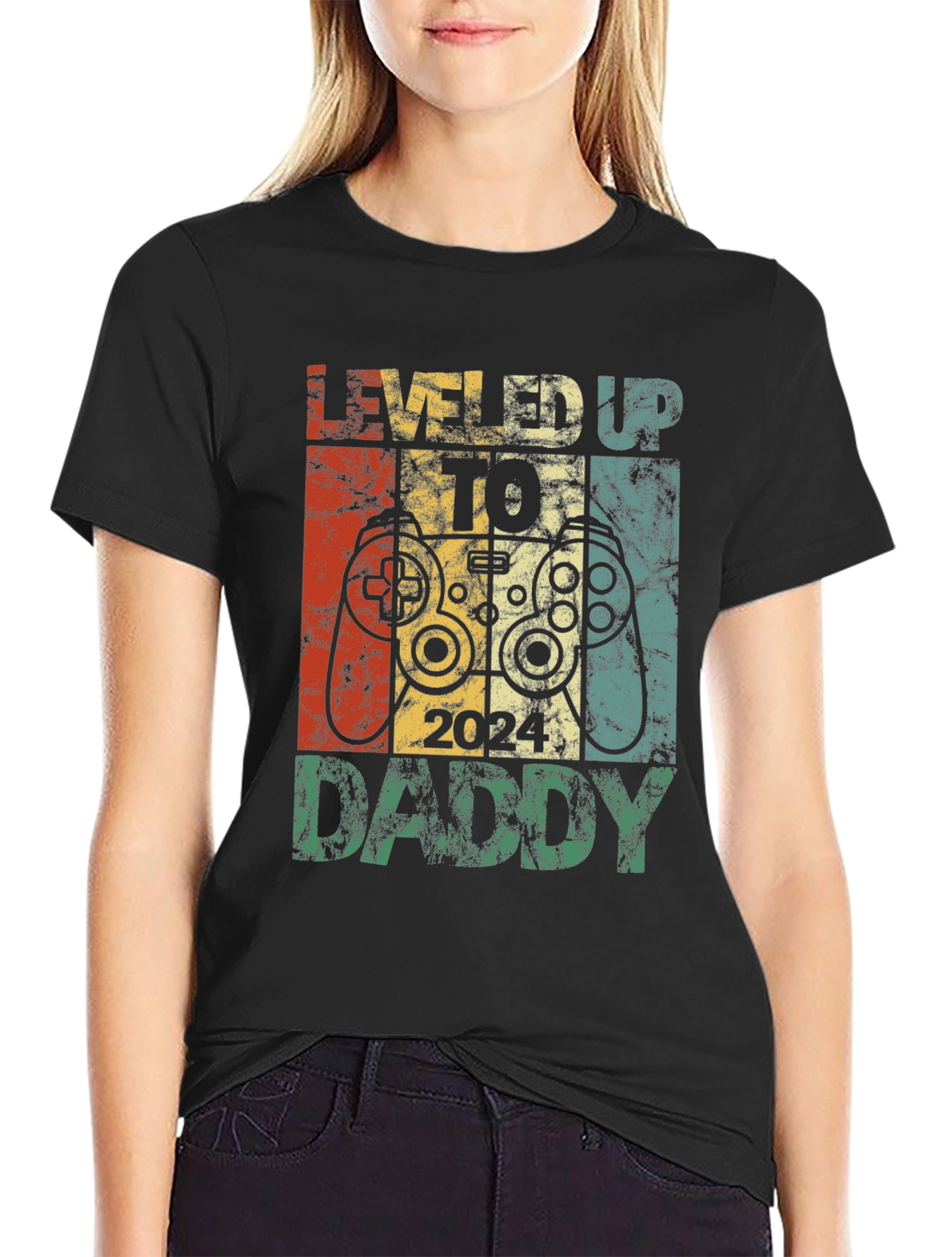 Level Up To Daddy 2024 Gamer T-Shirt