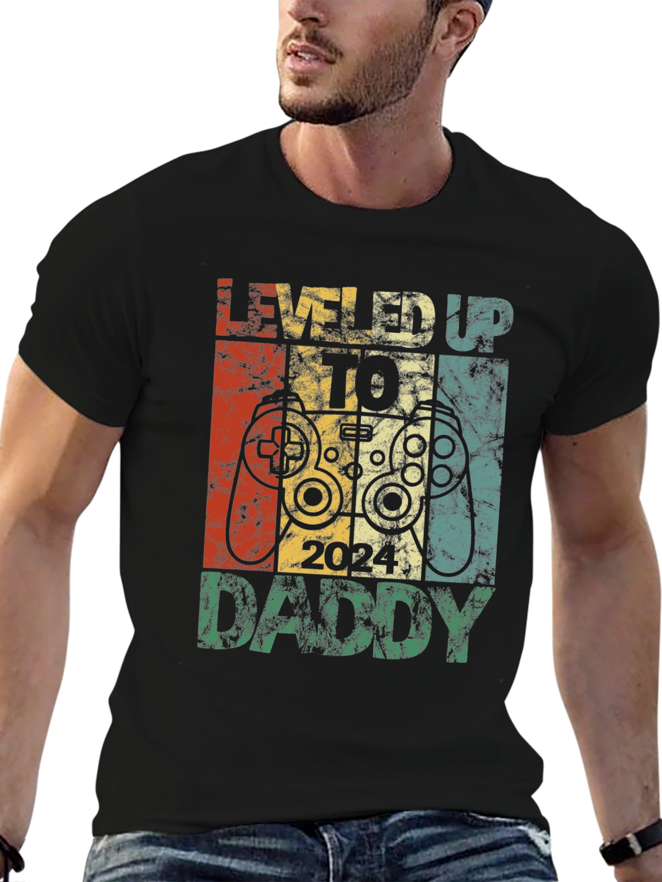 Level Up To Daddy 2024 Gamer T-Shirt